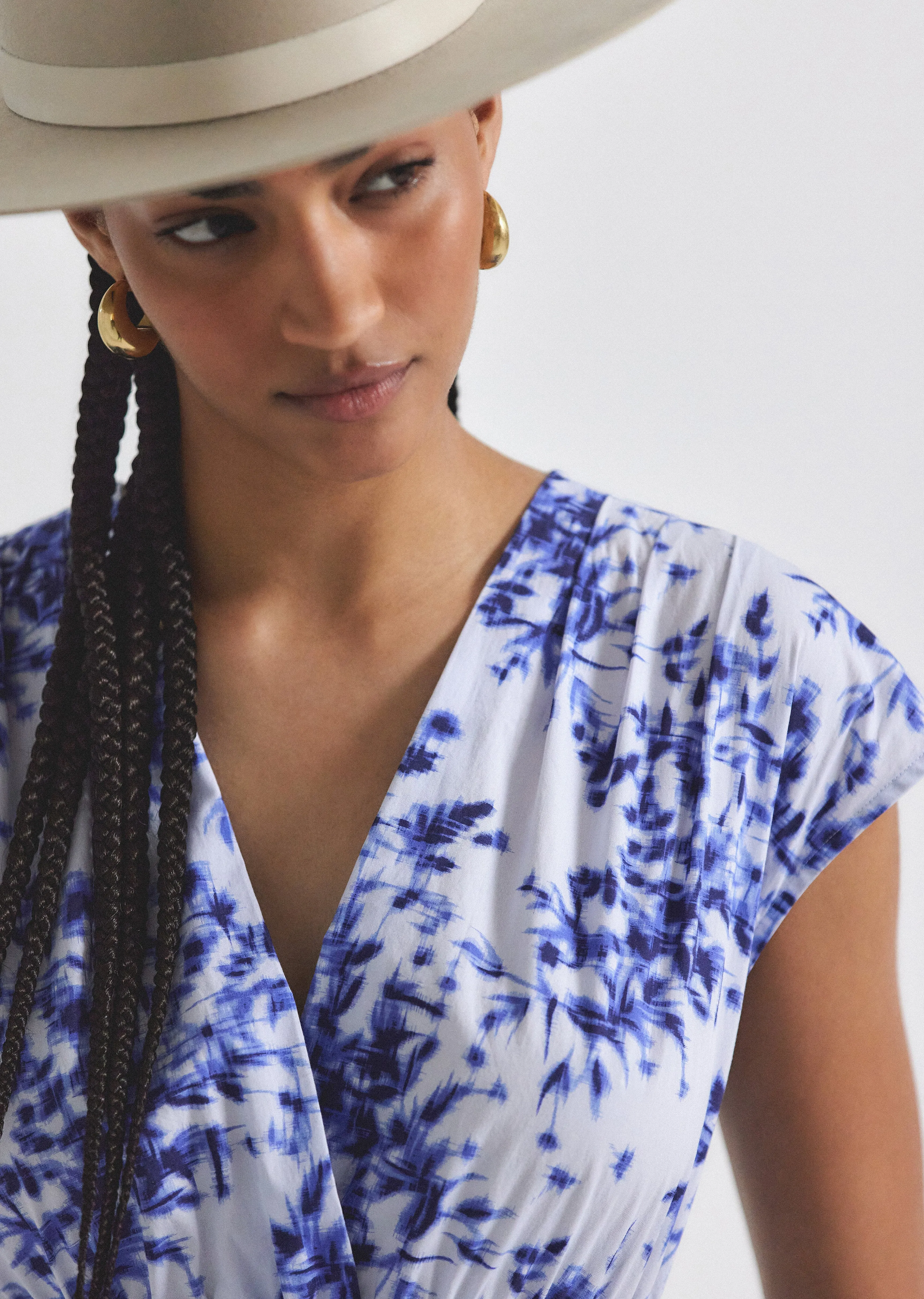 Fatima Dress - Cornflower Multi sold by Derek Lam product image thumbnail 3