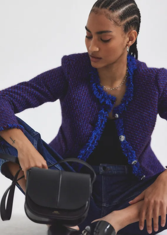 Elizabeth Peplum Jacket - Topaz-Wild Berry sold by Derek Lam
