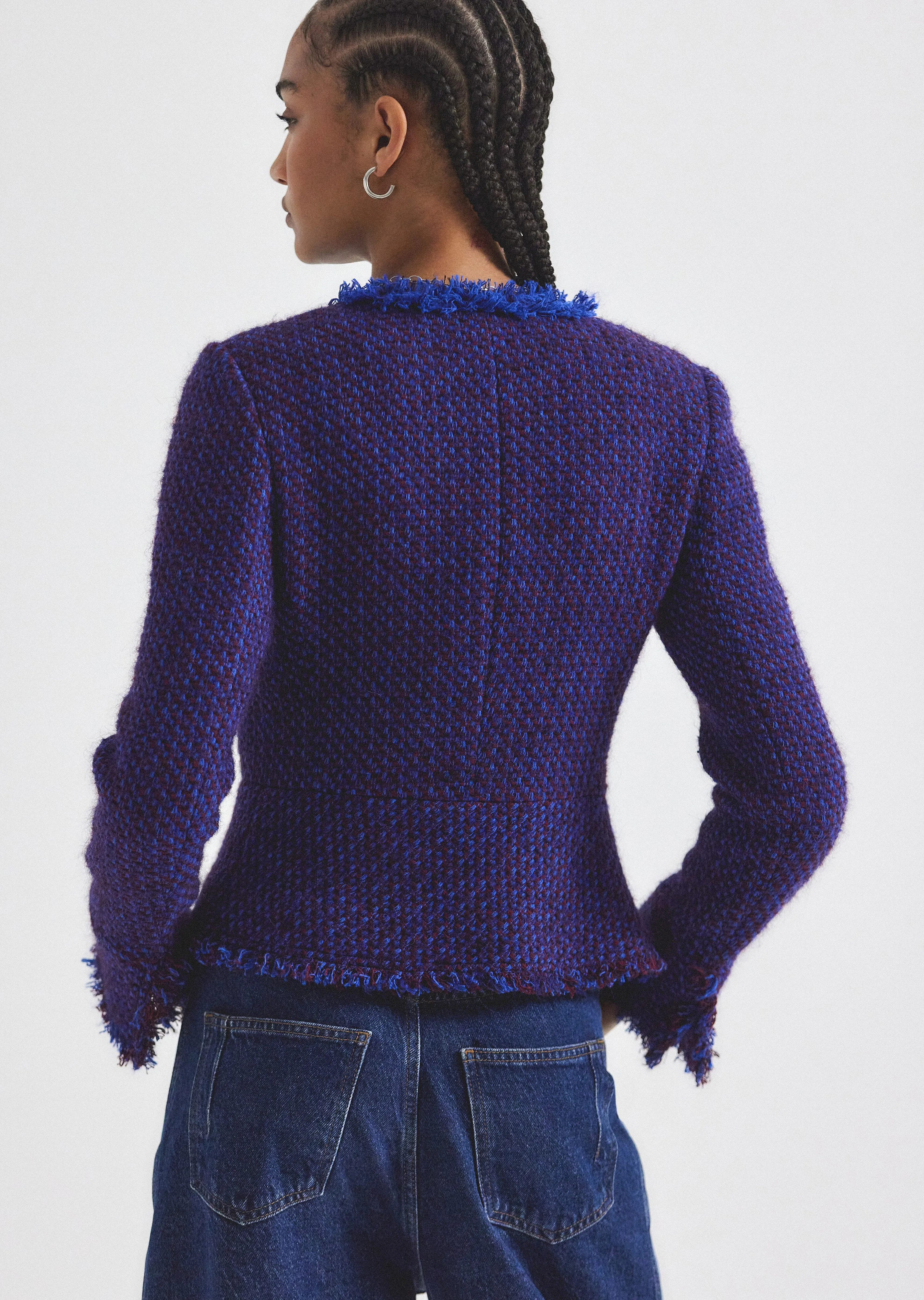 Elizabeth Peplum Jacket - Topaz-Wild Berry sold by Derek Lam product image thumbnail 5