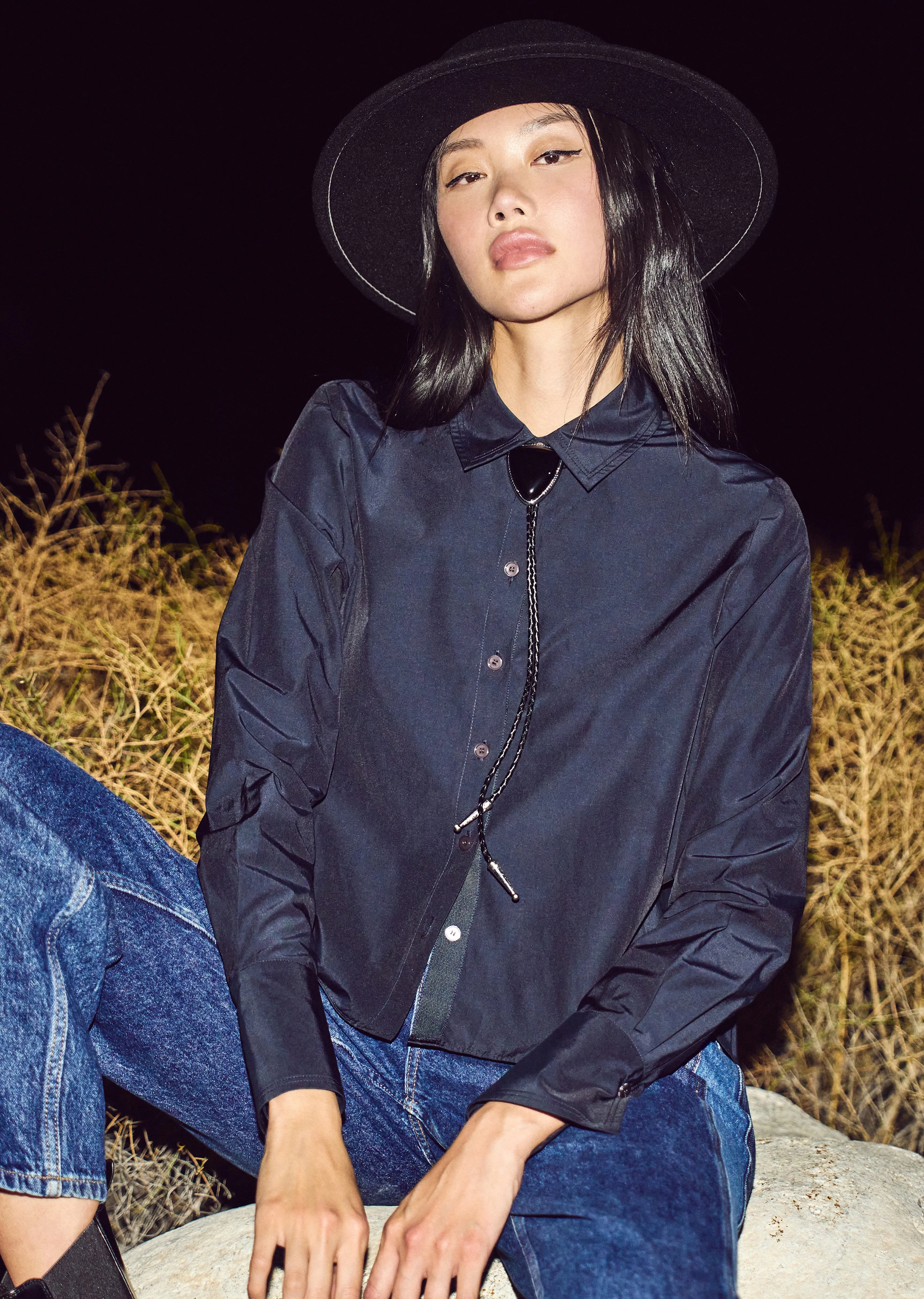 Aria Shirt - Midnight sold by Derek Lam product image thumbnail 2