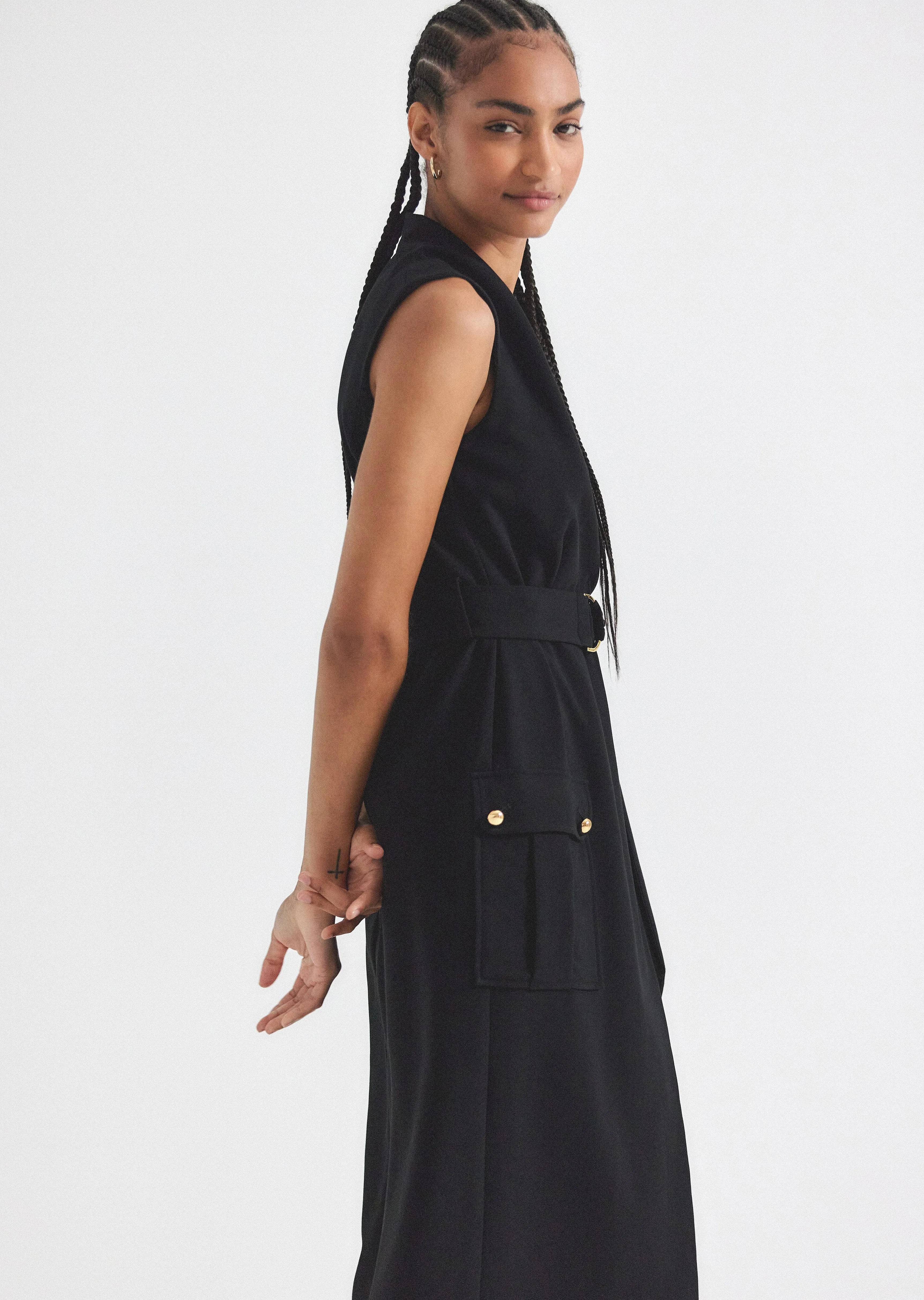 Alana Utility Dress - Black sold by Derek Lam product image thumbnail 5