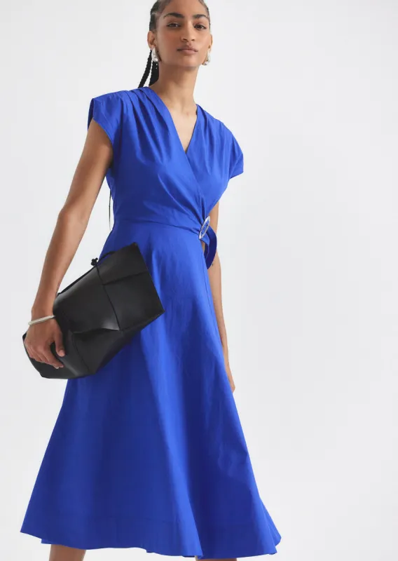 Aimee Wrap Dress - Topaz sold by Derek Lam