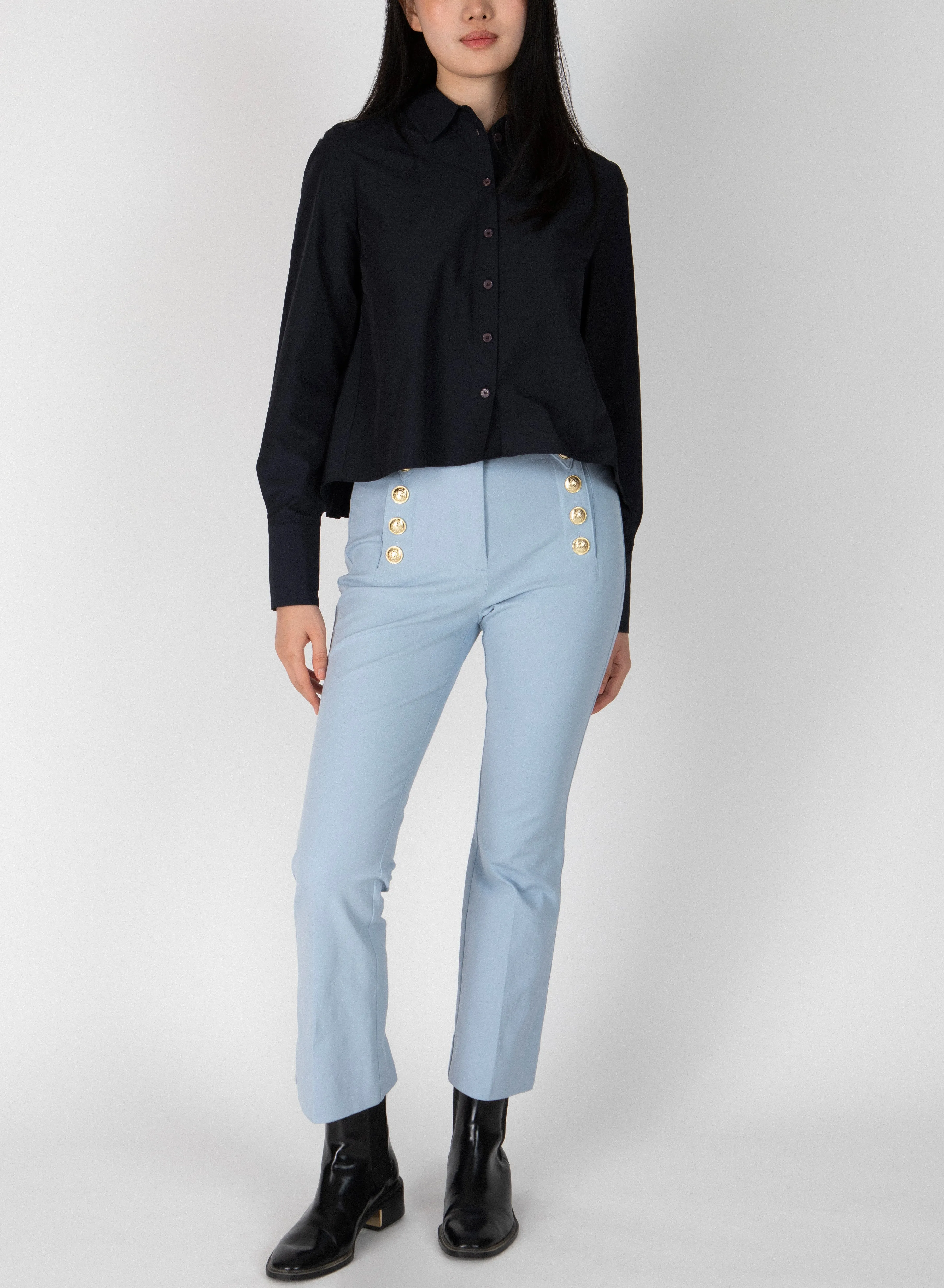 Robertson Crop Flare Trouser - Powder Blue sold by Derek Lam product image thumbnail 2