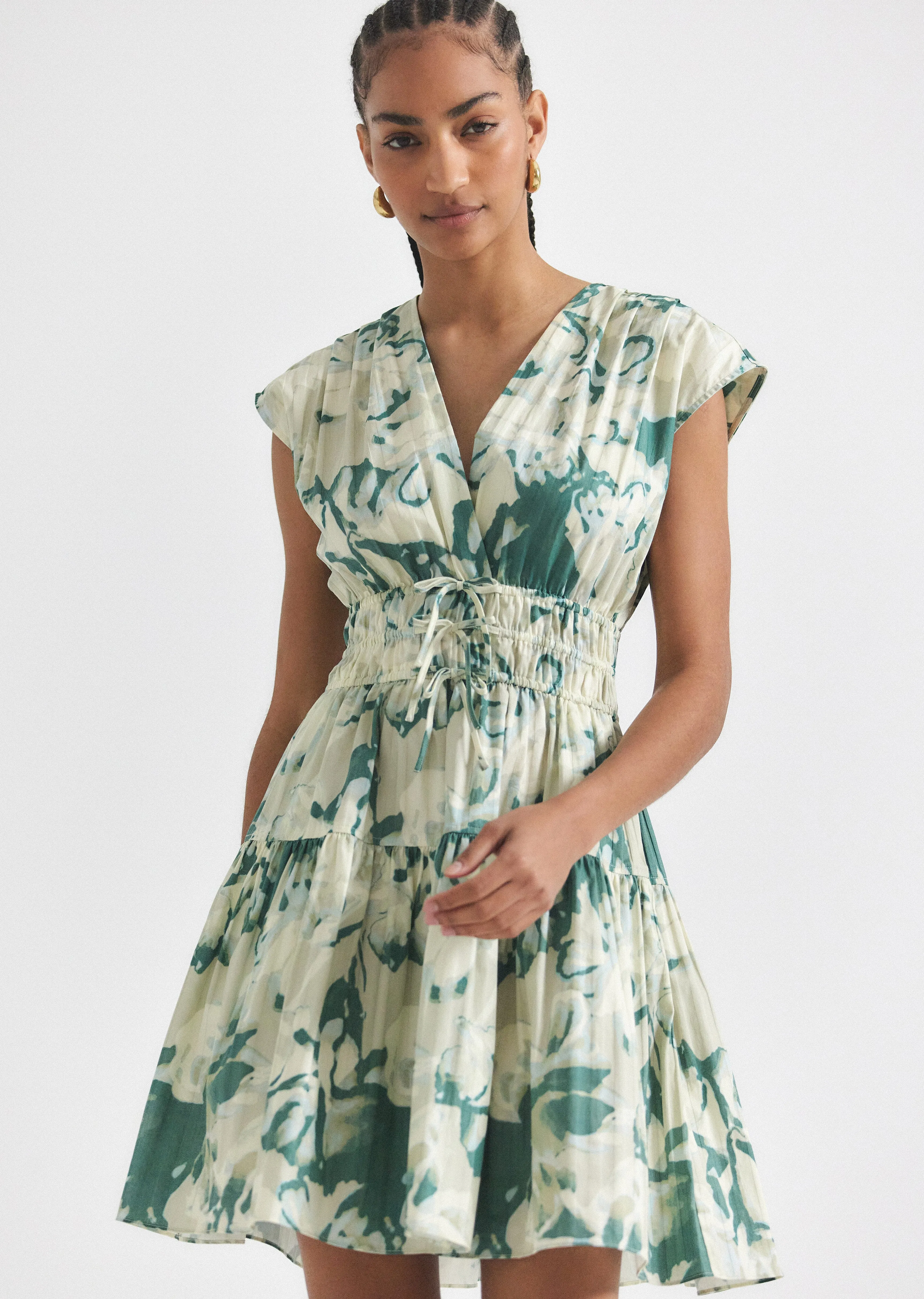 Tora V-Neck Dress - Juniper Multi sold by Derek Lam