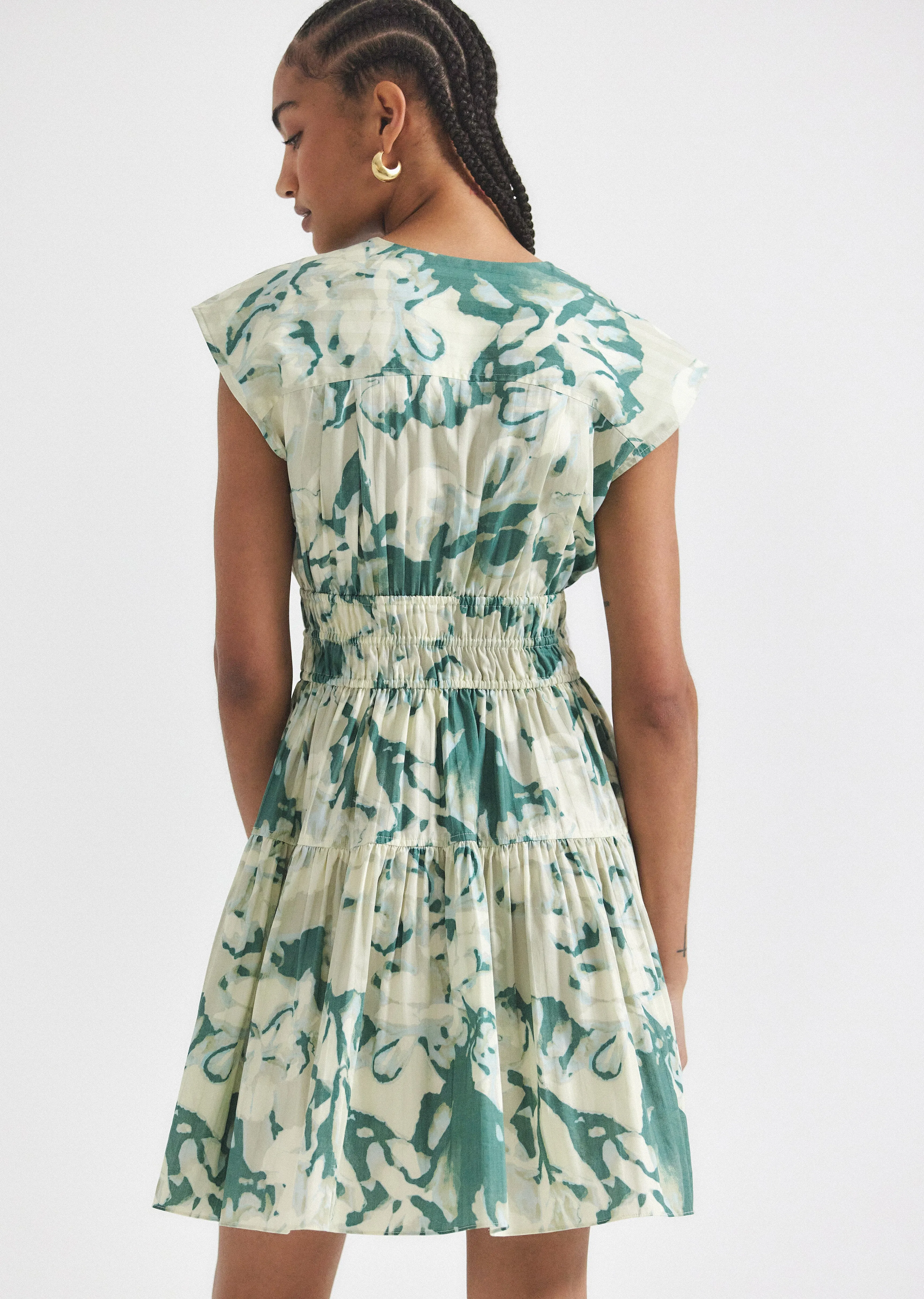 Tora V-Neck Dress - Juniper Multi sold by Derek Lam product image thumbnail 5