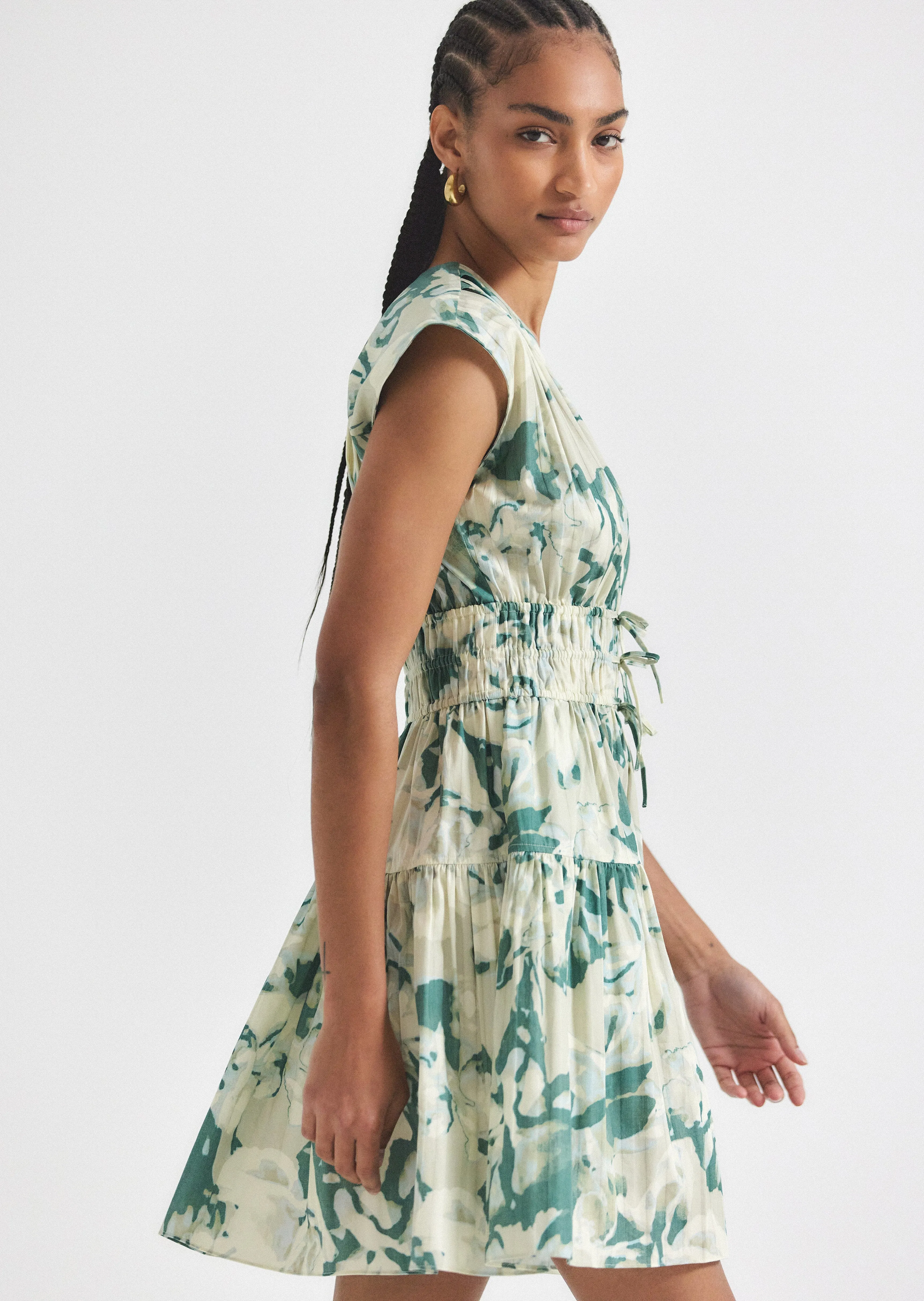 Tora V-Neck Dress - Juniper Multi sold by Derek Lam product image thumbnail 4