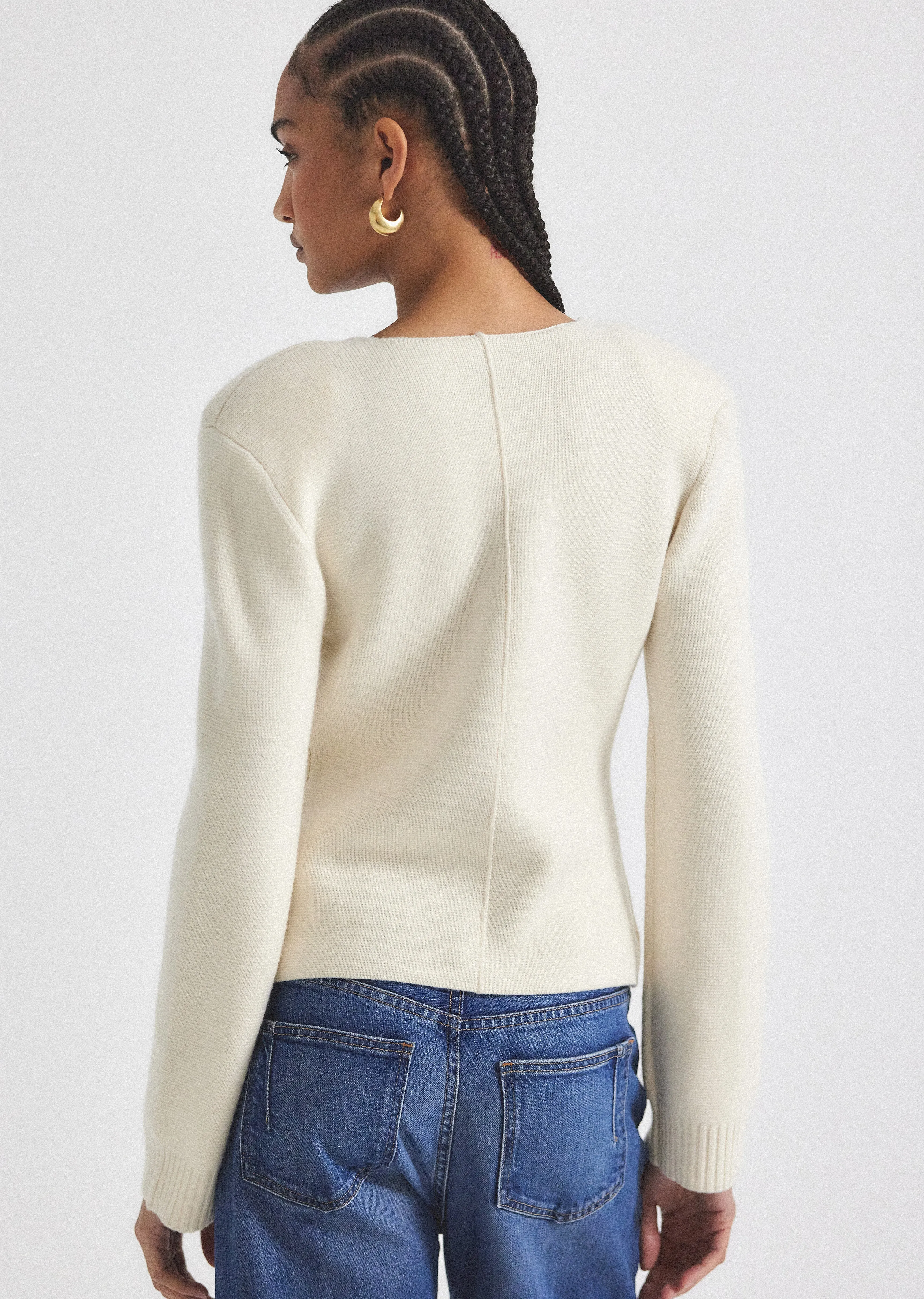 Minta Cardigan - Blanc de Blanc sold by Derek Lam product image thumbnail 5