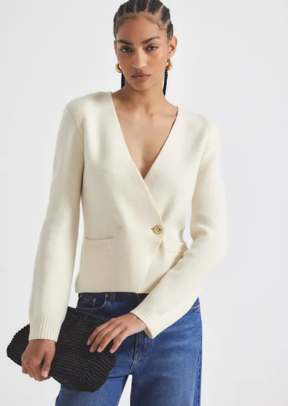 Minta Cardigan - Blanc de Blanc sold by Derek Lam