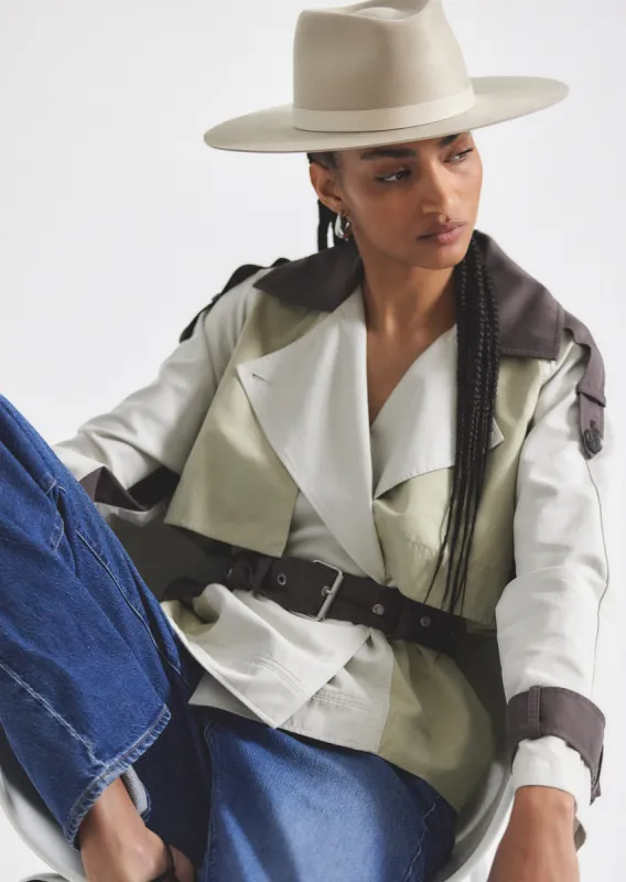 Ines Cropped Trench Jacket - Calico Multi sold by Derek Lam