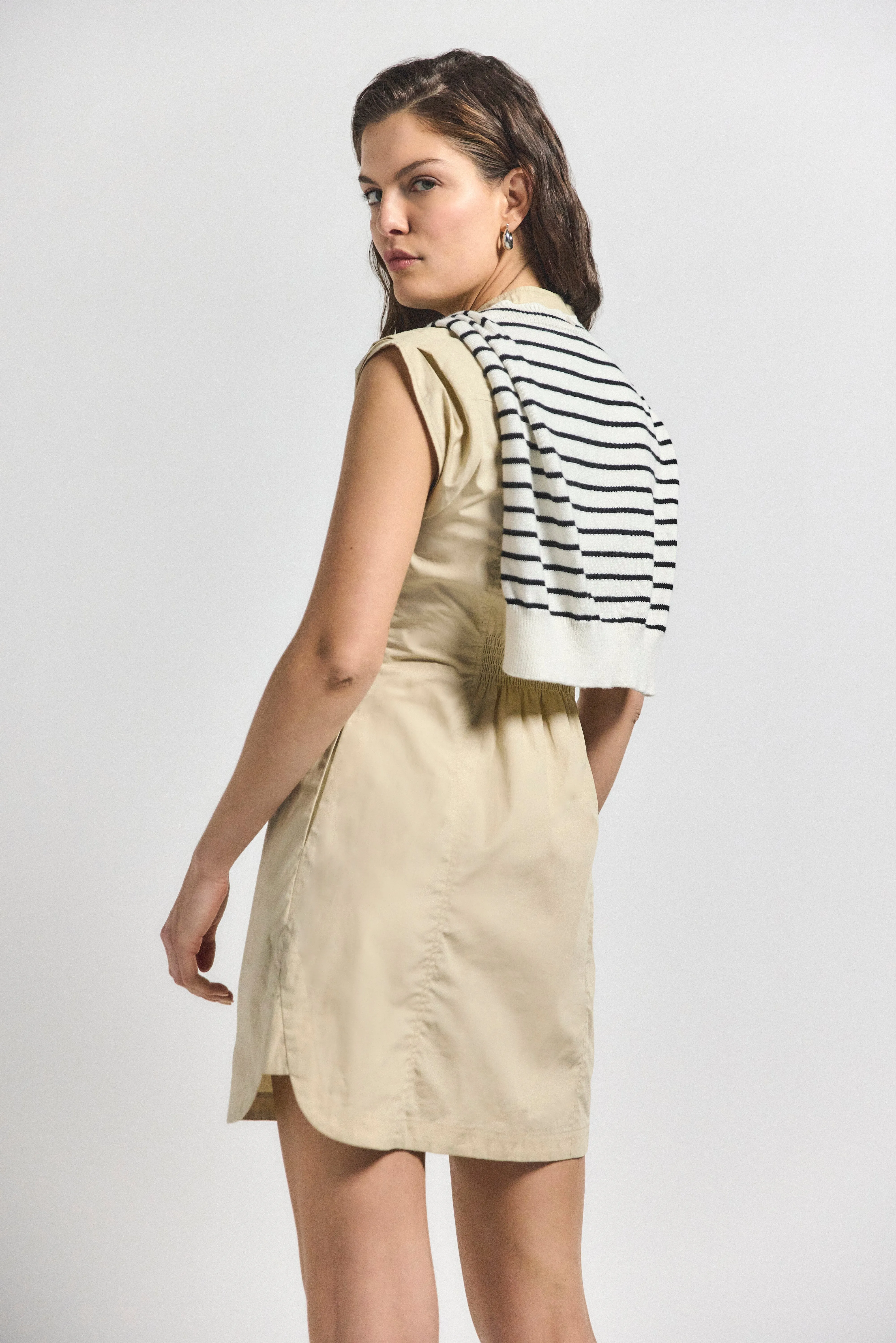 Lotte Mixed Media Dress - Safari sold by Derek Lam product image thumbnail 4