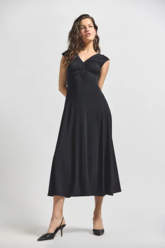 Isabel Rouched Sleeveless Dress - Black sold by Derek Lam