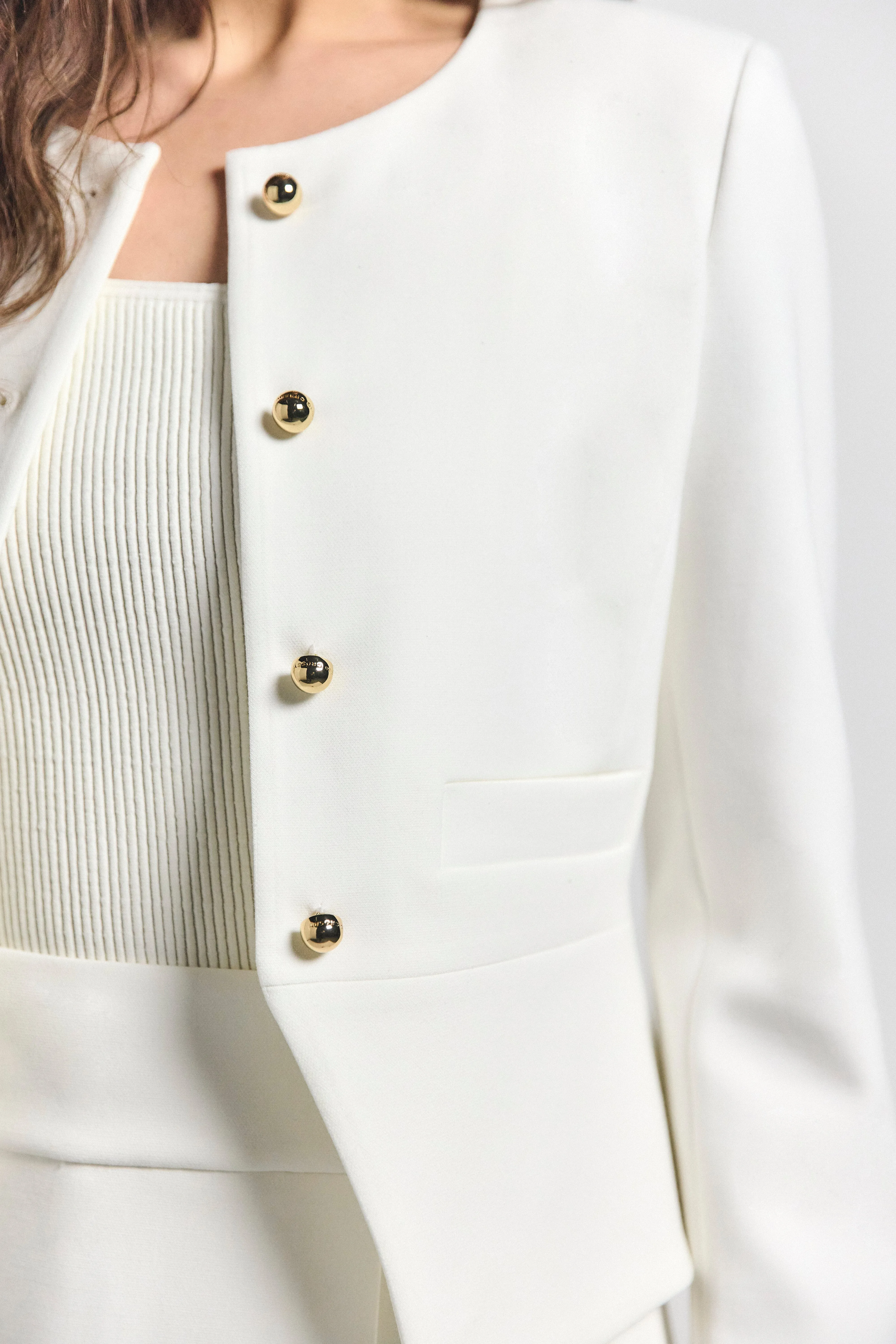 Elizabeth Peplum Jacket - Soft White sold by Derek Lam product image thumbnail 2