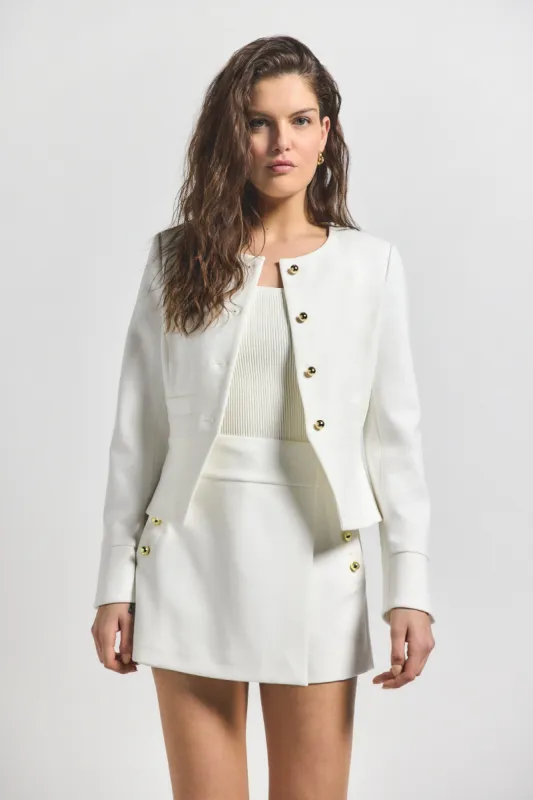 Dulcie Skort - Soft White sold by Derek Lam