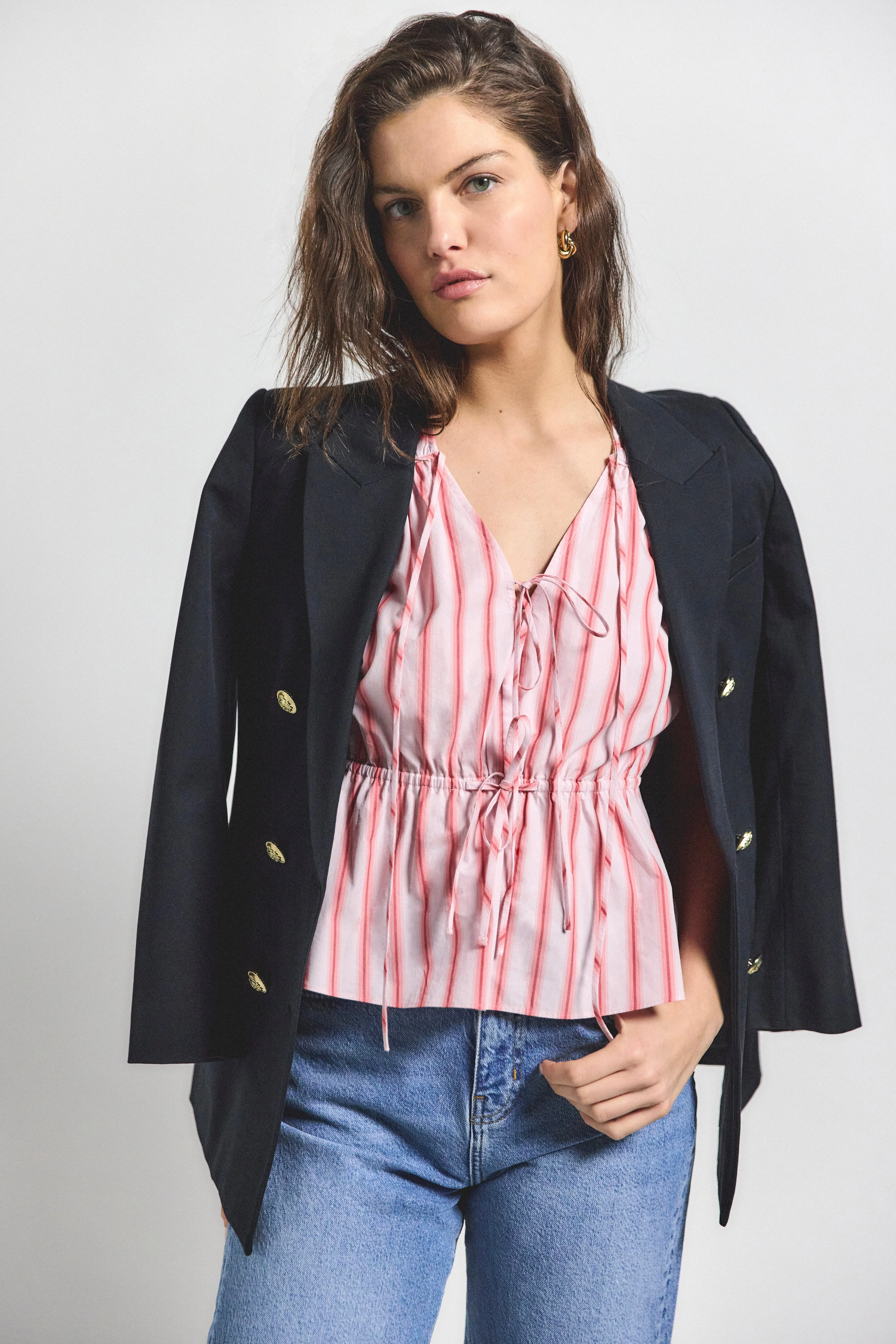 Caroline Double Tie Top - Benibana Multi sold by Derek Lam