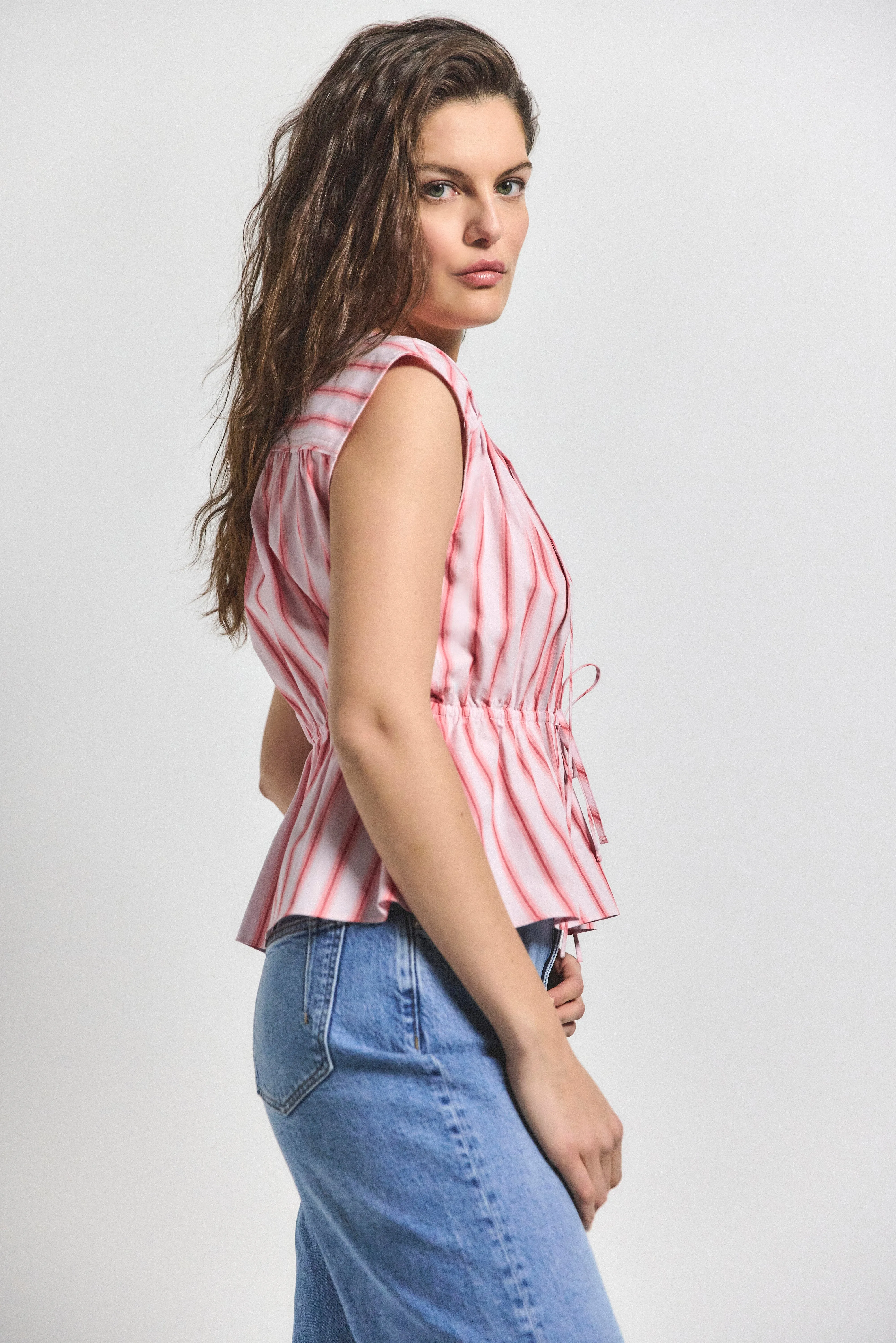 Caroline Double Tie Top - Benibana Multi sold by Derek Lam product image thumbnail 4