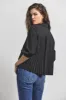 Aria Pleated Back Cropped Shirt - Black sold by Derek Lam