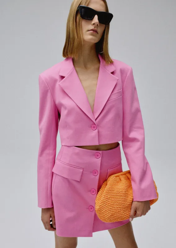 Courtney Cropped Blazer - Bright Pink sold by Derek Lam