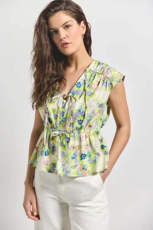 Caroline Double Tie Top - Euphorbia Multi sold by Derek Lam