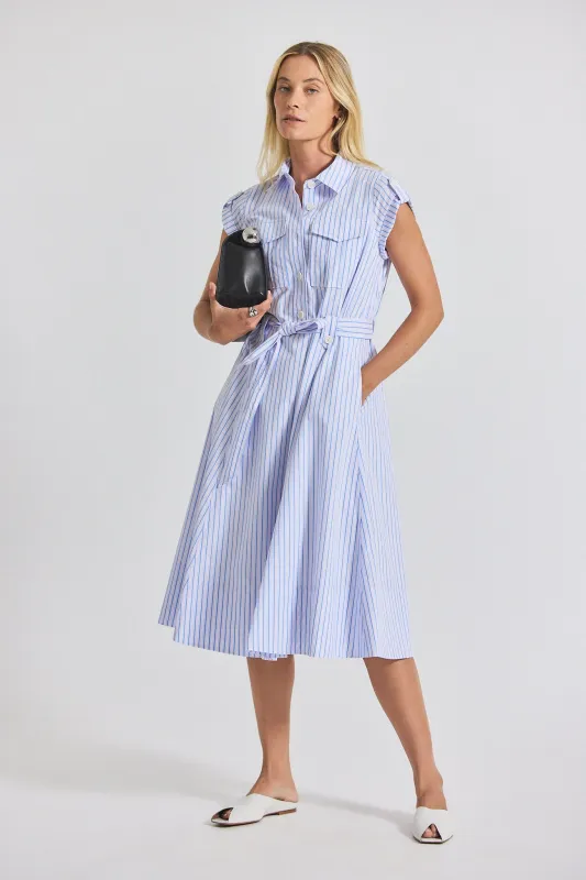 Kayla Dress - Blue Multi sold by Derek Lam