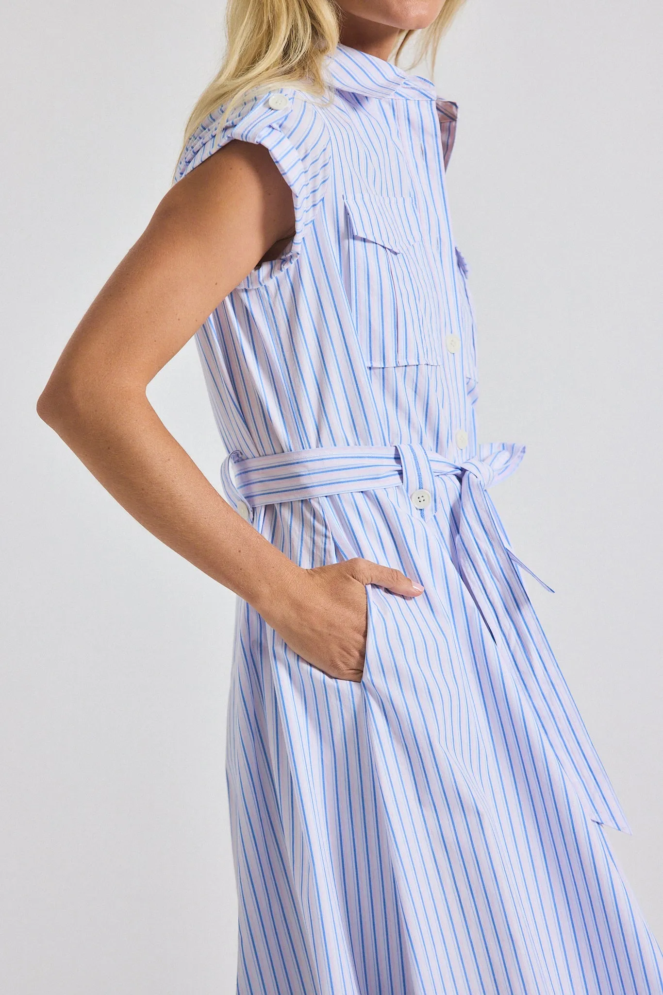 Kayla Dress - Blue Multi sold by Derek Lam product image thumbnail 2