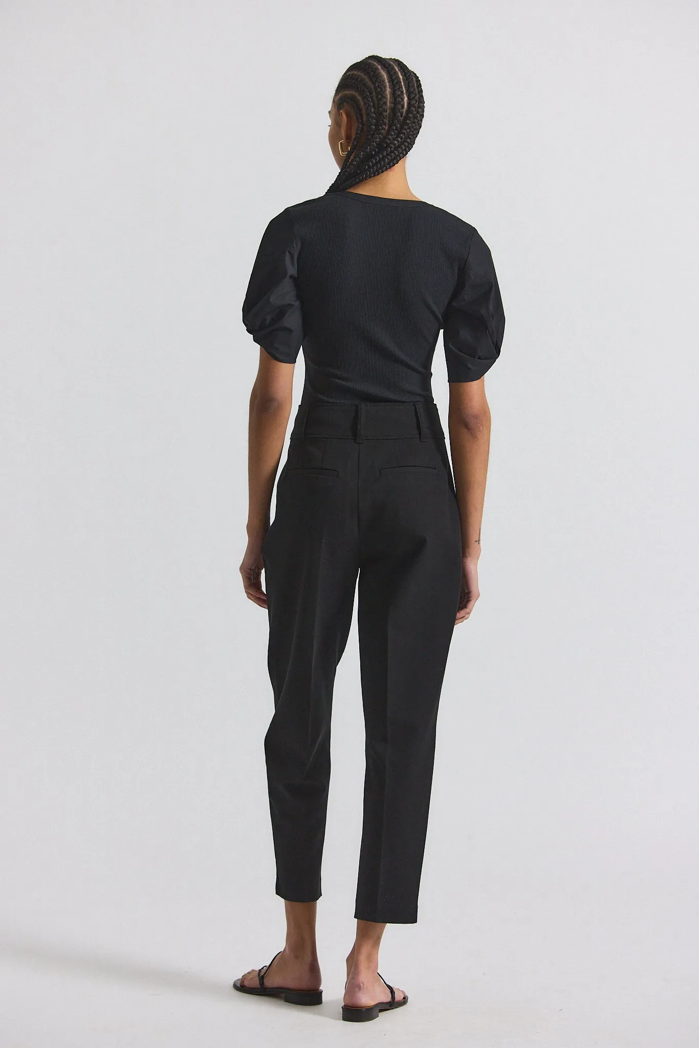 Leonie Pleated Tapered Pant - Black sold by Derek Lam product image thumbnail 3