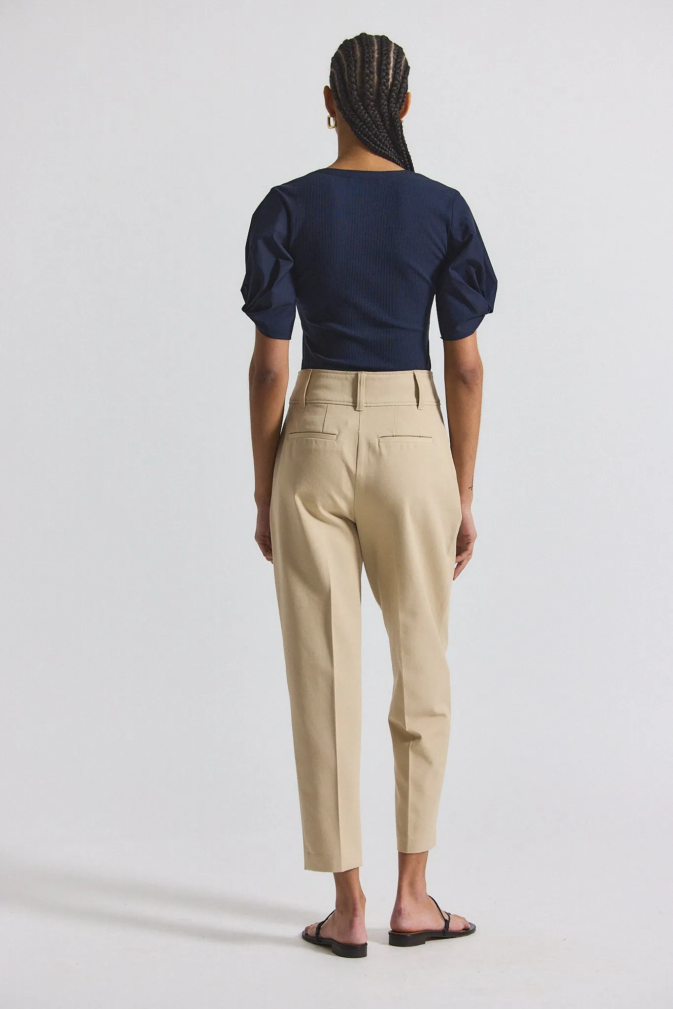 Leonie Pleated Tapered Pant - Safari sold by Derek Lam product image thumbnail 3