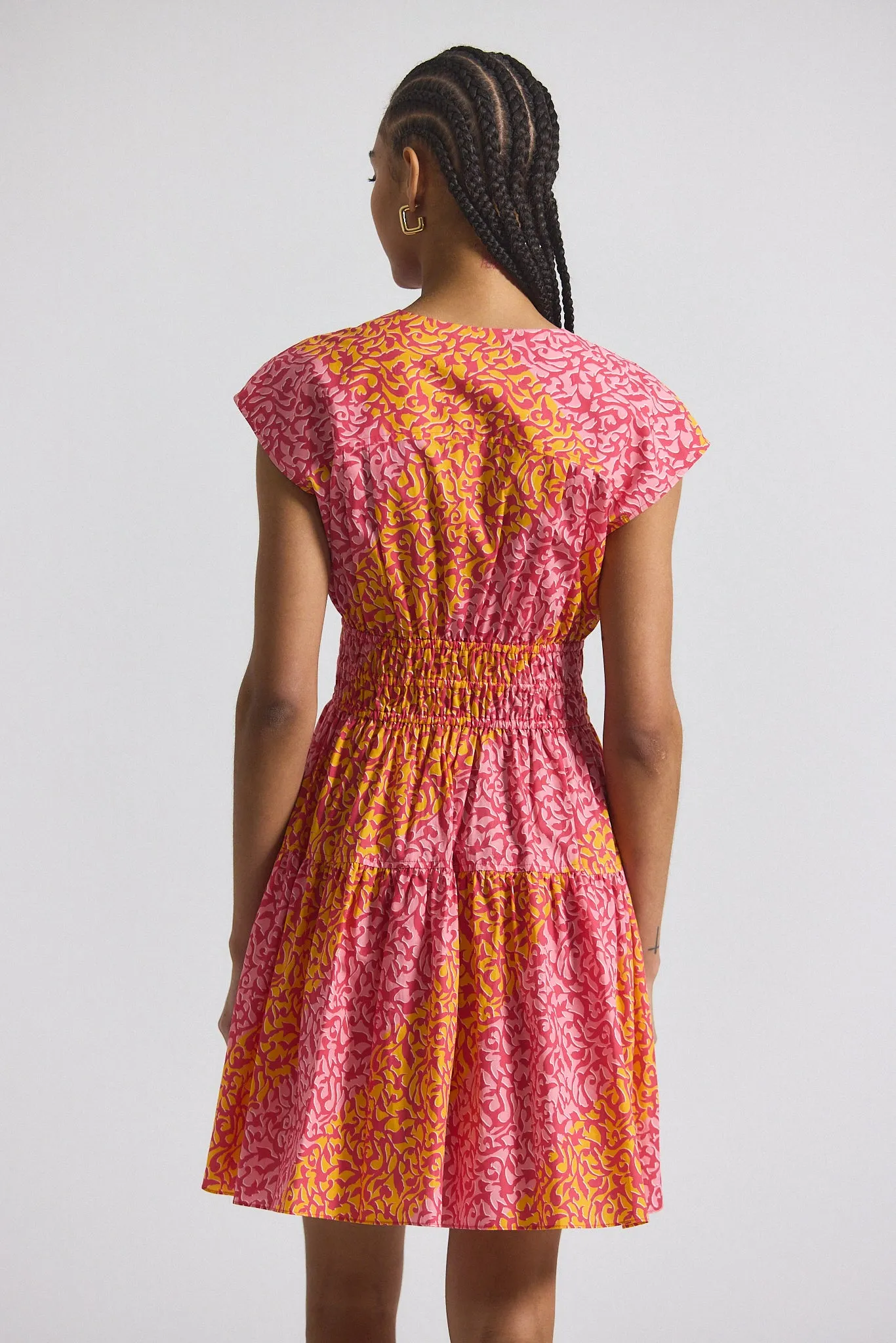 Tora V-Neck Dress - Pink-Marigold sold by Derek Lam product image thumbnail 3