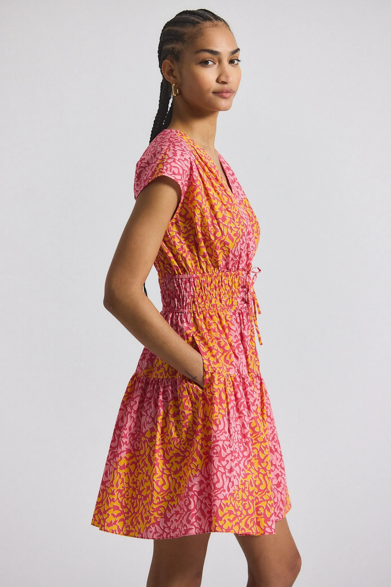 Tora V-Neck Dress - Pink-Marigold sold by Derek Lam product image thumbnail 2