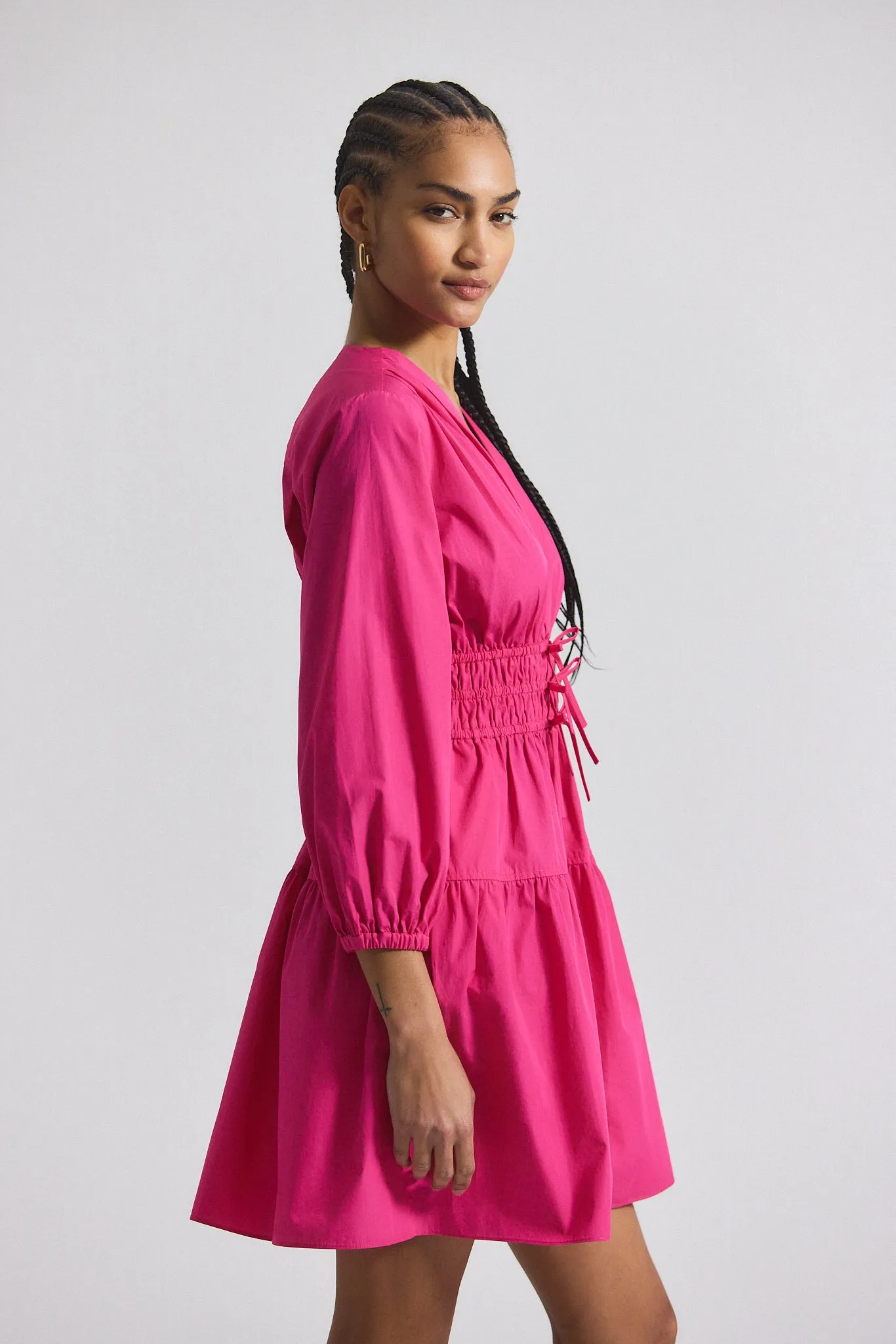 Emma V-Neck Dress - Magenta sold by Derek Lam product image thumbnail 2