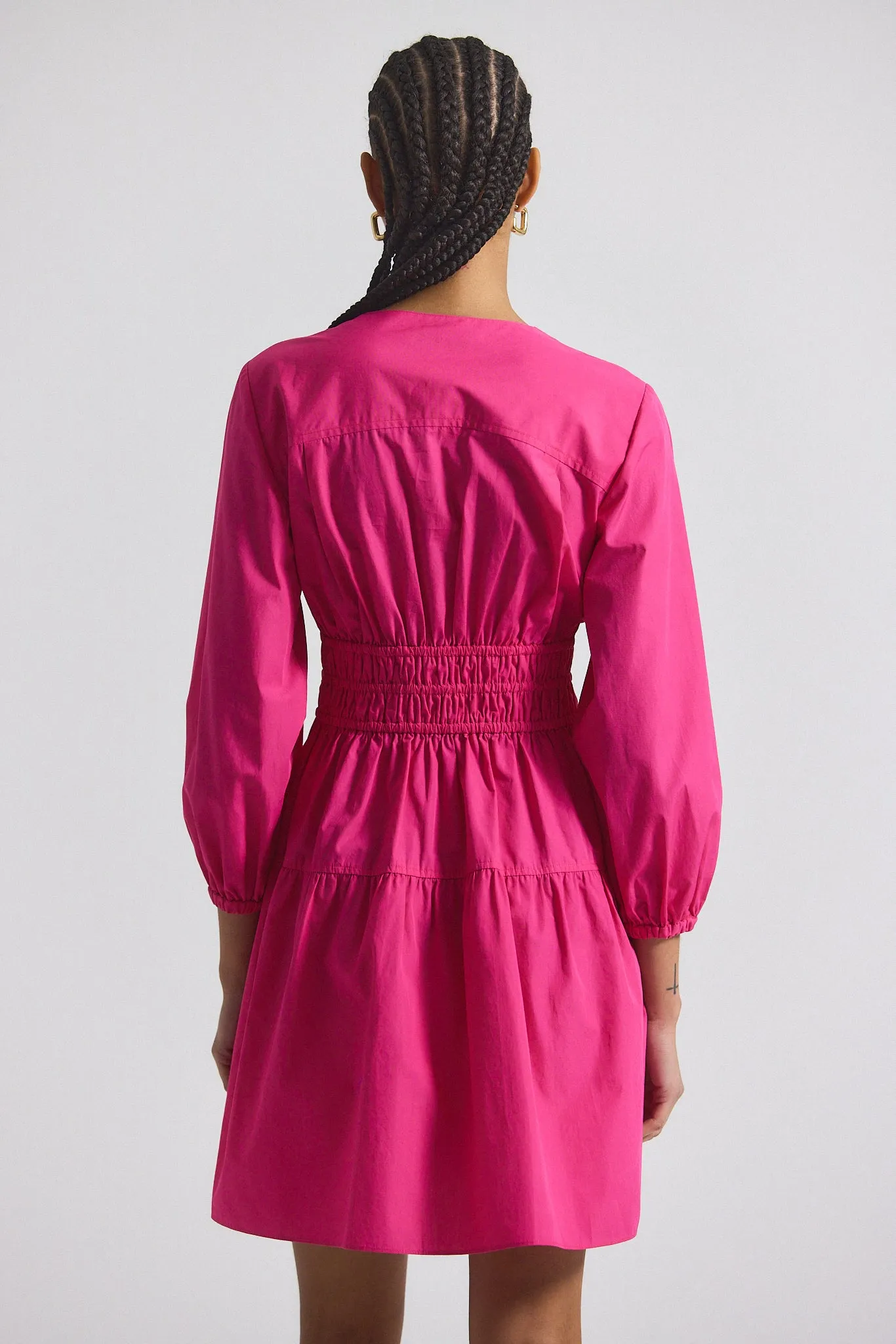 Emma V-Neck Dress - Magenta sold by Derek Lam product image thumbnail 3