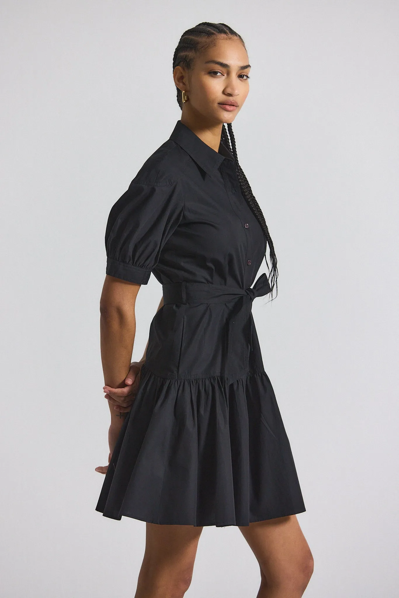 Luma A-Line Shirt Dress - Black sold by Derek Lam product image thumbnail 2