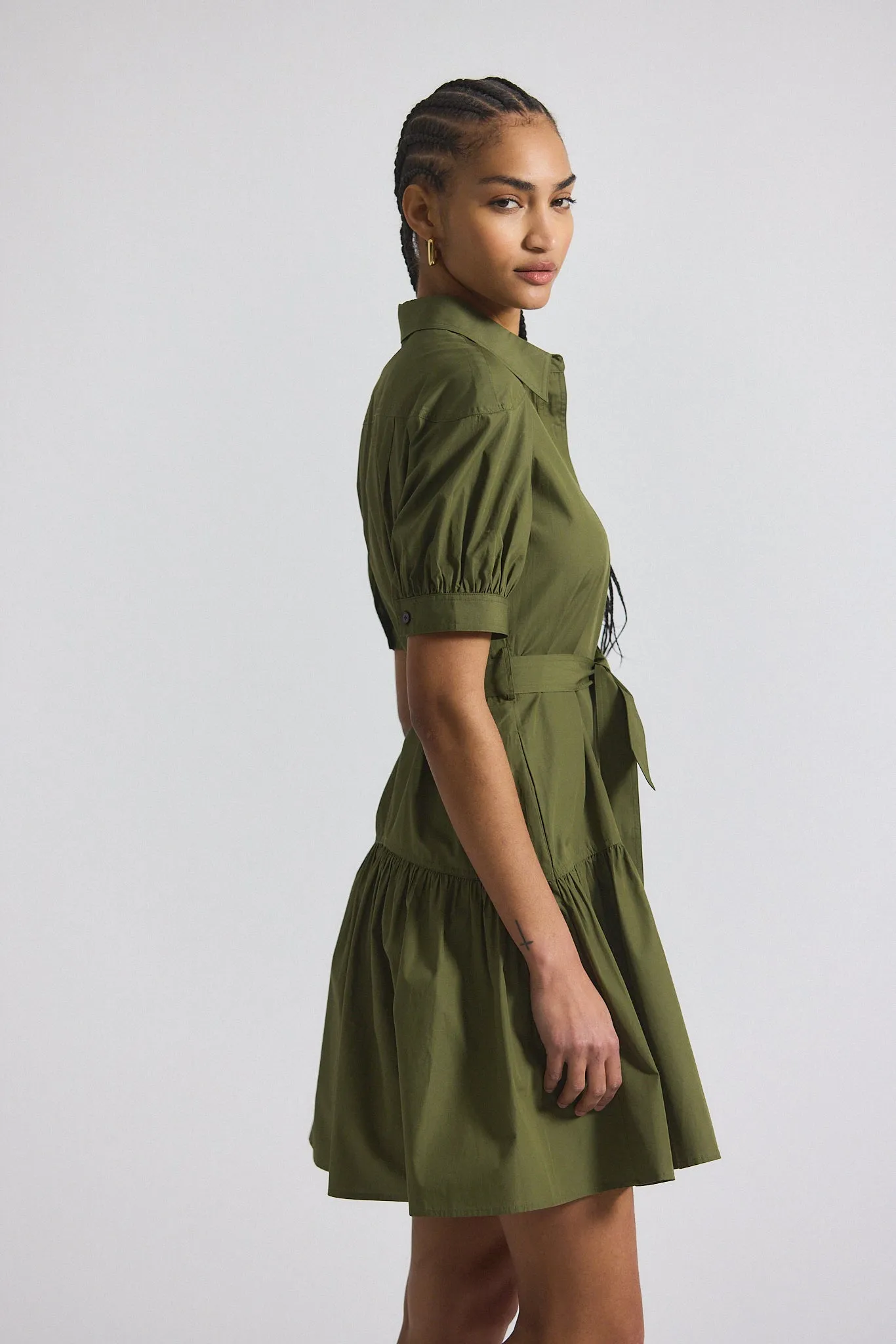 Luma A-Line Shirt Dress - Hunter sold by Derek Lam product image thumbnail 2