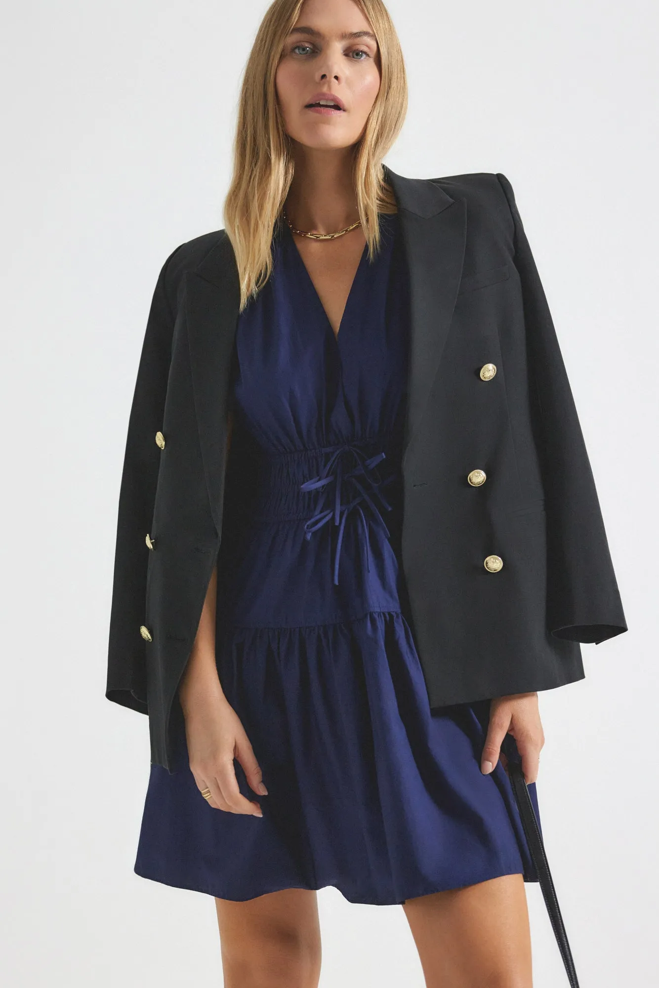 Tora V-Neck Dress - Night Sky sold by Derek Lam