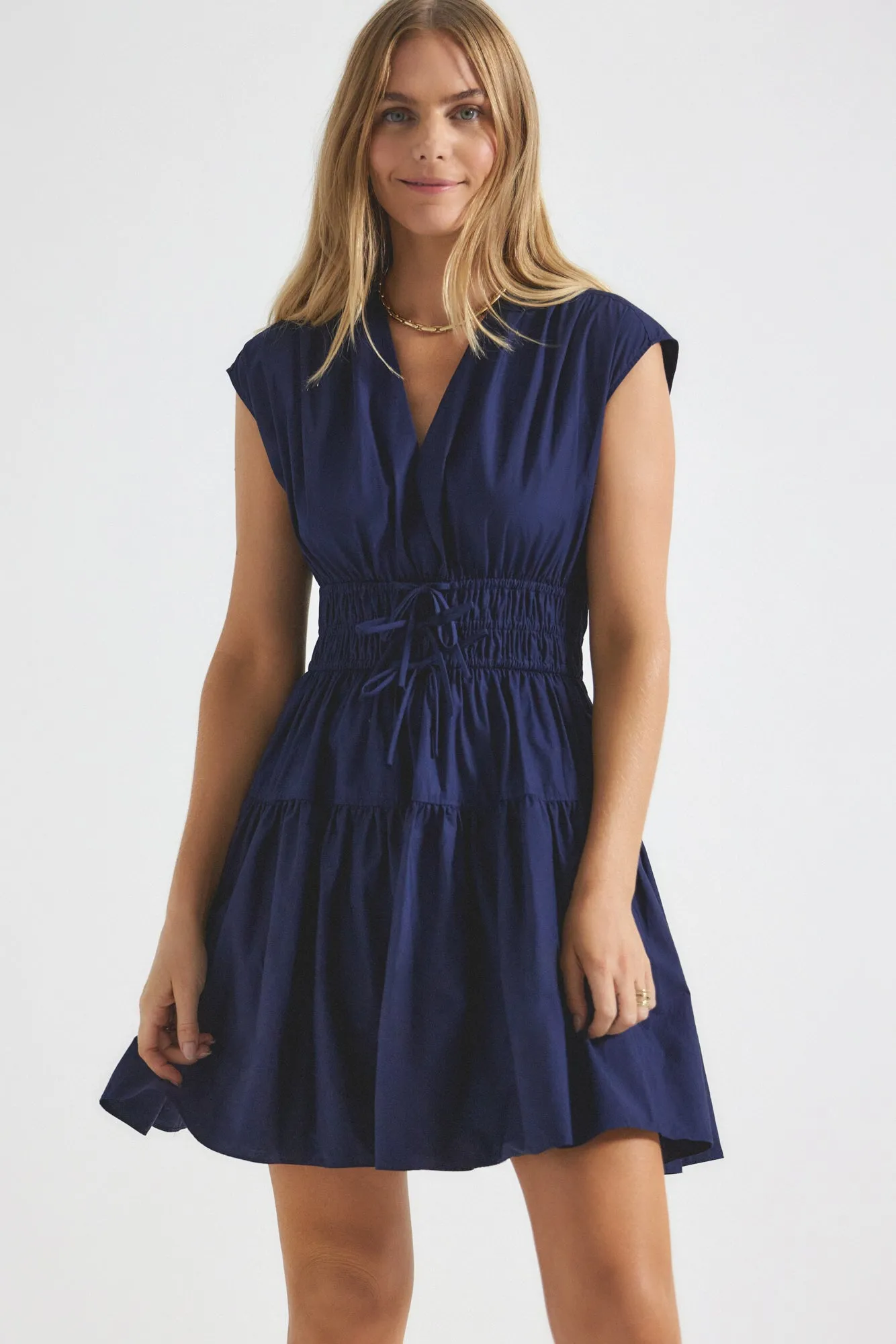 Tora V-Neck Dress - Night Sky sold by Derek Lam product image thumbnail 2