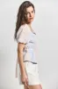 Davina Off The Shoulder Belted Top - Horizon Multi sold by Derek Lam