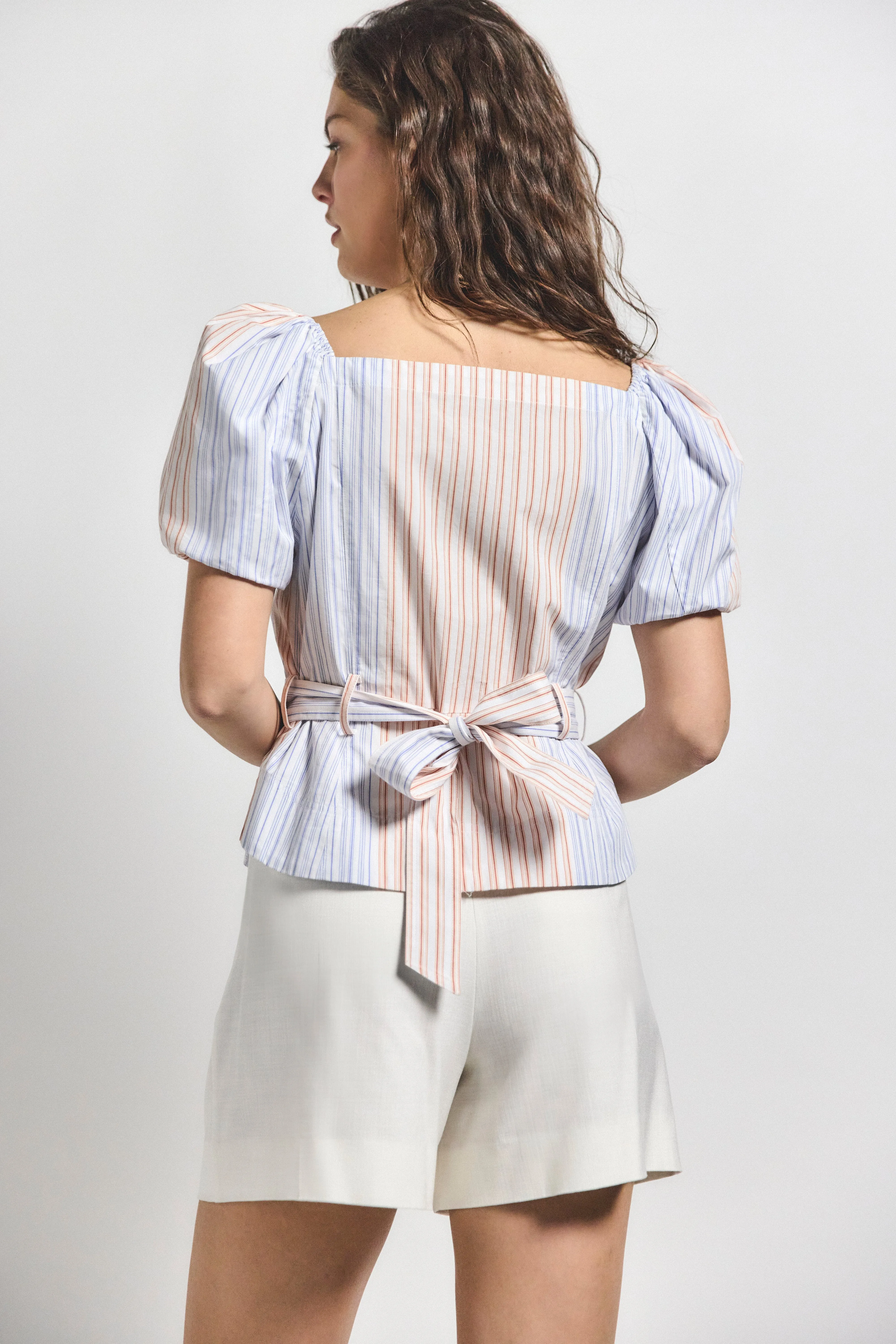 Davina Off The Shoulder Belted Top - Horizon Multi sold by Derek Lam product image thumbnail 5