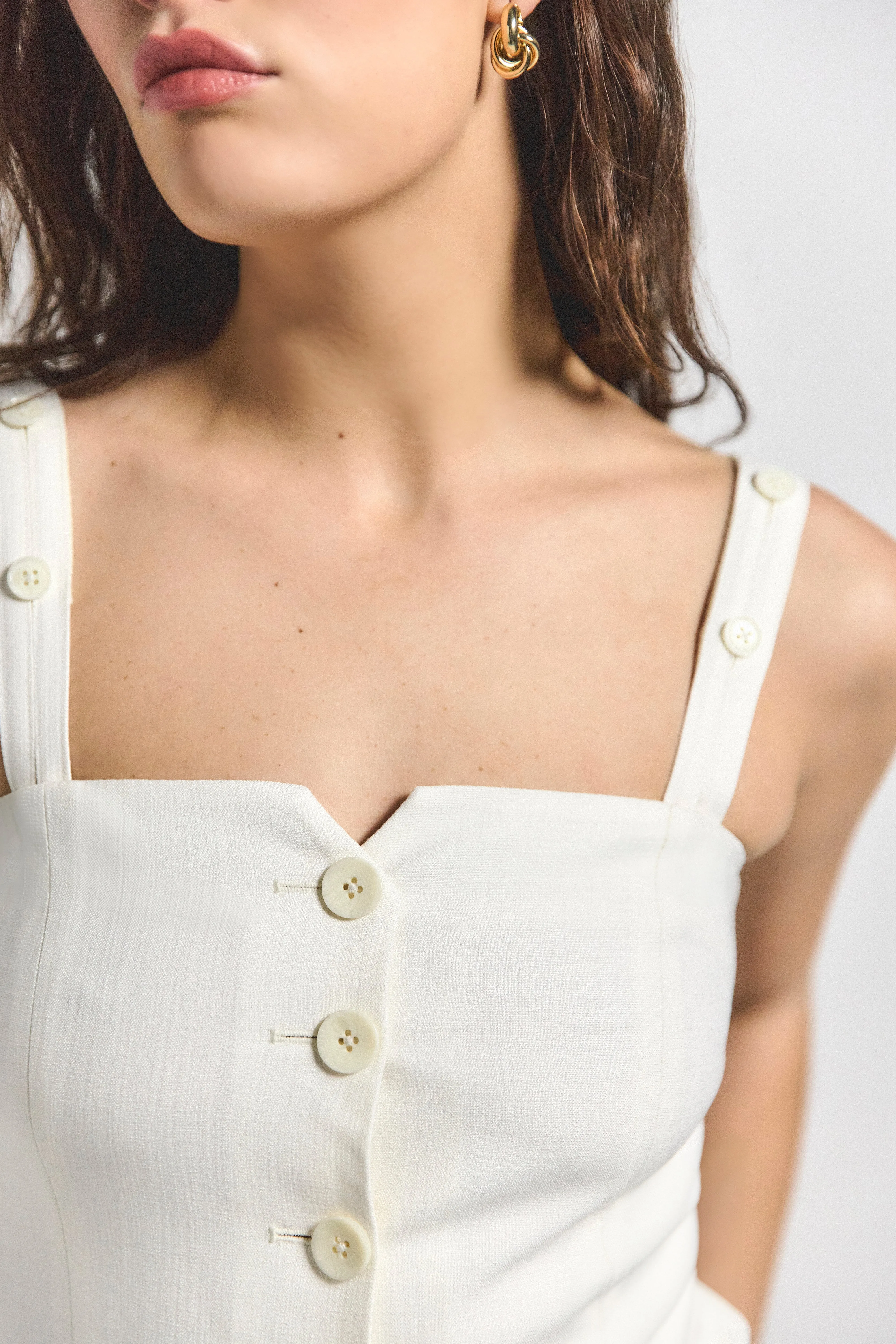 Nova Vest Top - Blanc de Blanc sold by Derek Lam product image thumbnail 3