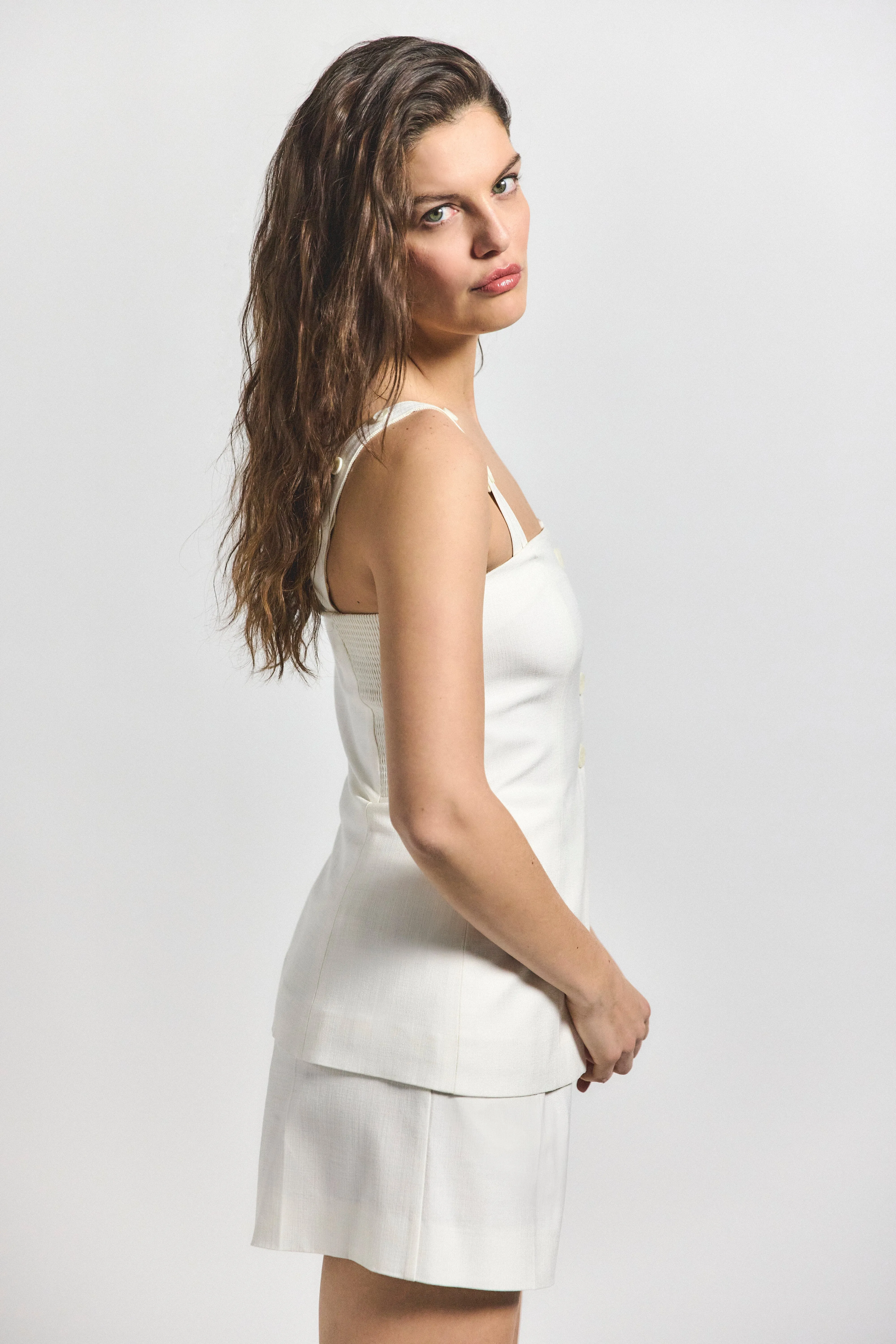 Nova Vest Top - Blanc de Blanc sold by Derek Lam product image thumbnail 4