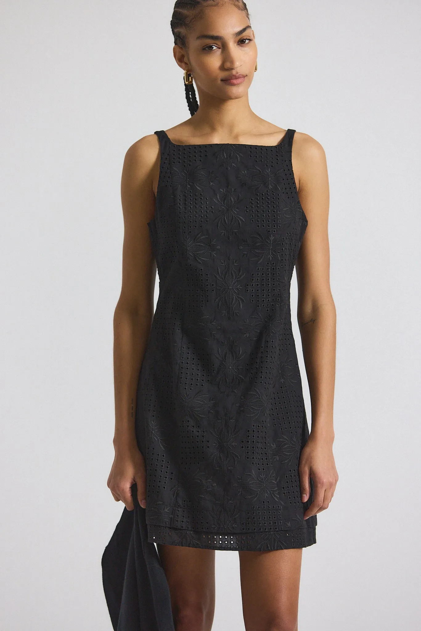 Saige Garden Tile Eyelet Mini Dress - Black sold by Derek Lam product image thumbnail 3