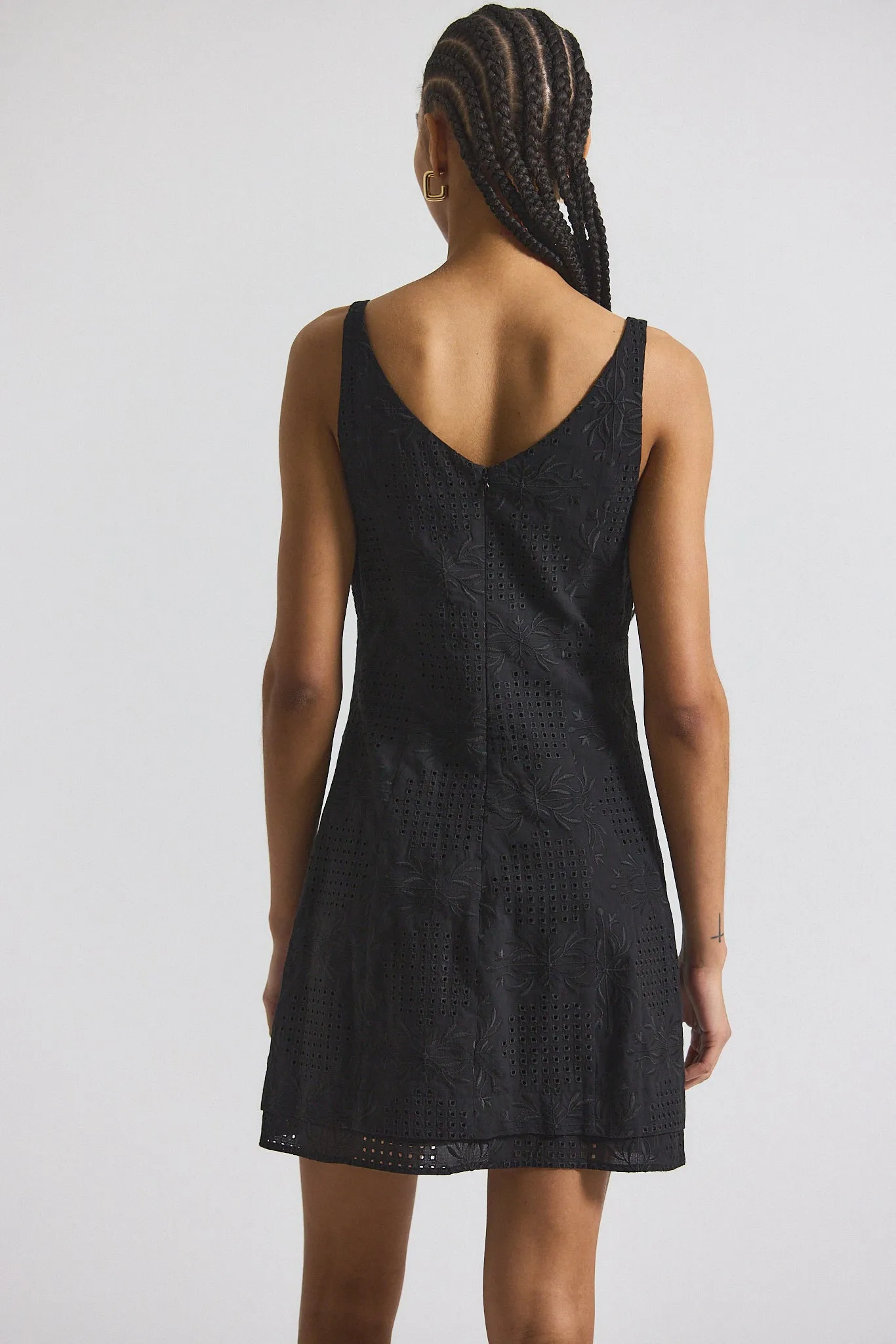 Saige Garden Tile Eyelet Mini Dress - Black sold by Derek Lam product image thumbnail 4