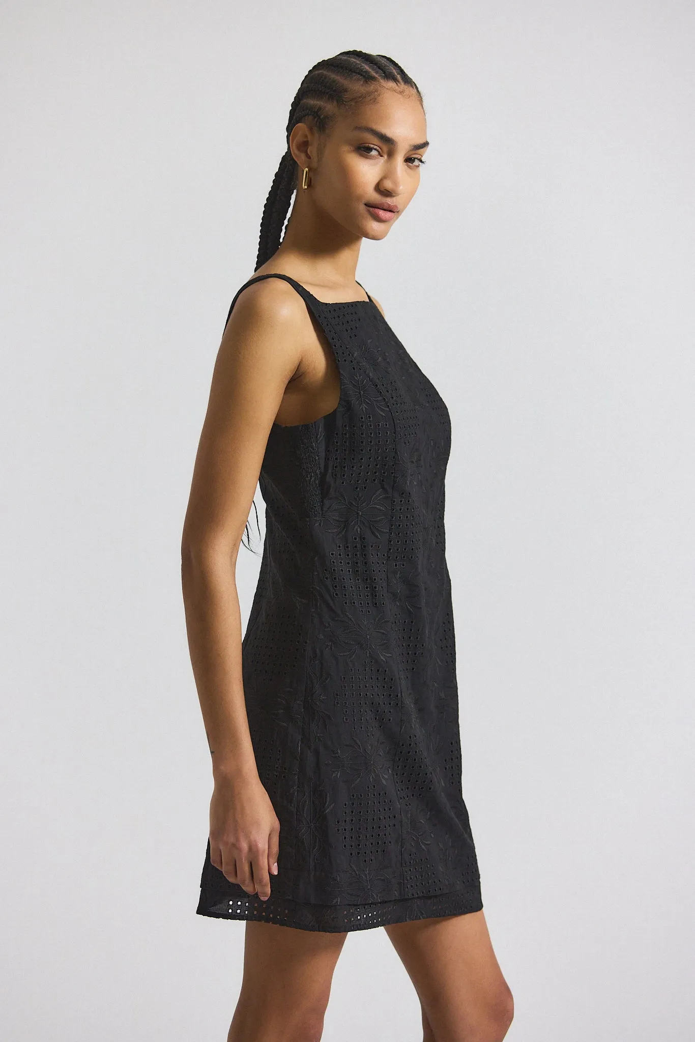 Saige Garden Tile Eyelet Mini Dress - Black sold by Derek Lam product image thumbnail 2
