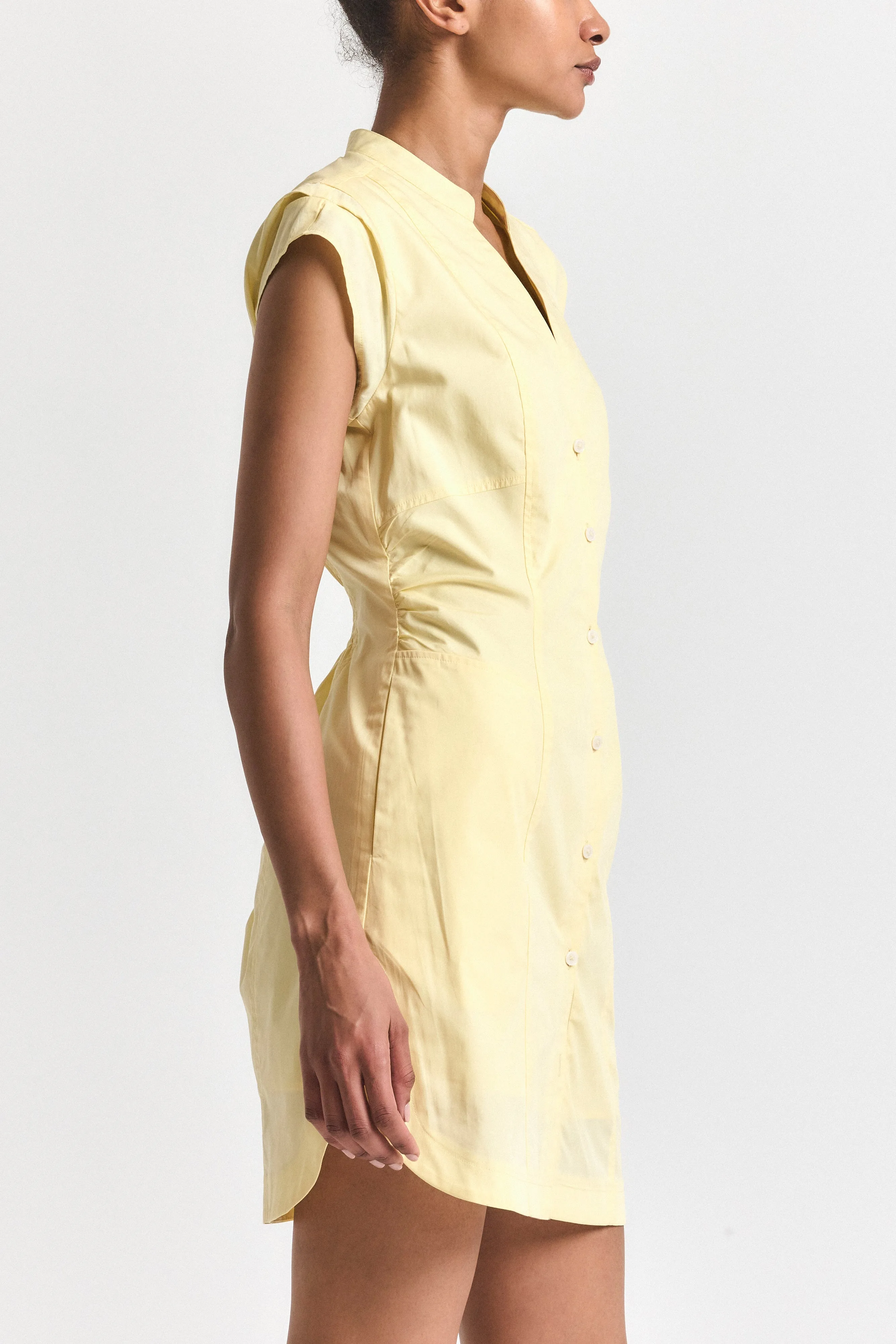Elyse Cotton Poplin Button Front Dress - Buttercup sold by Derek Lam product image thumbnail 3