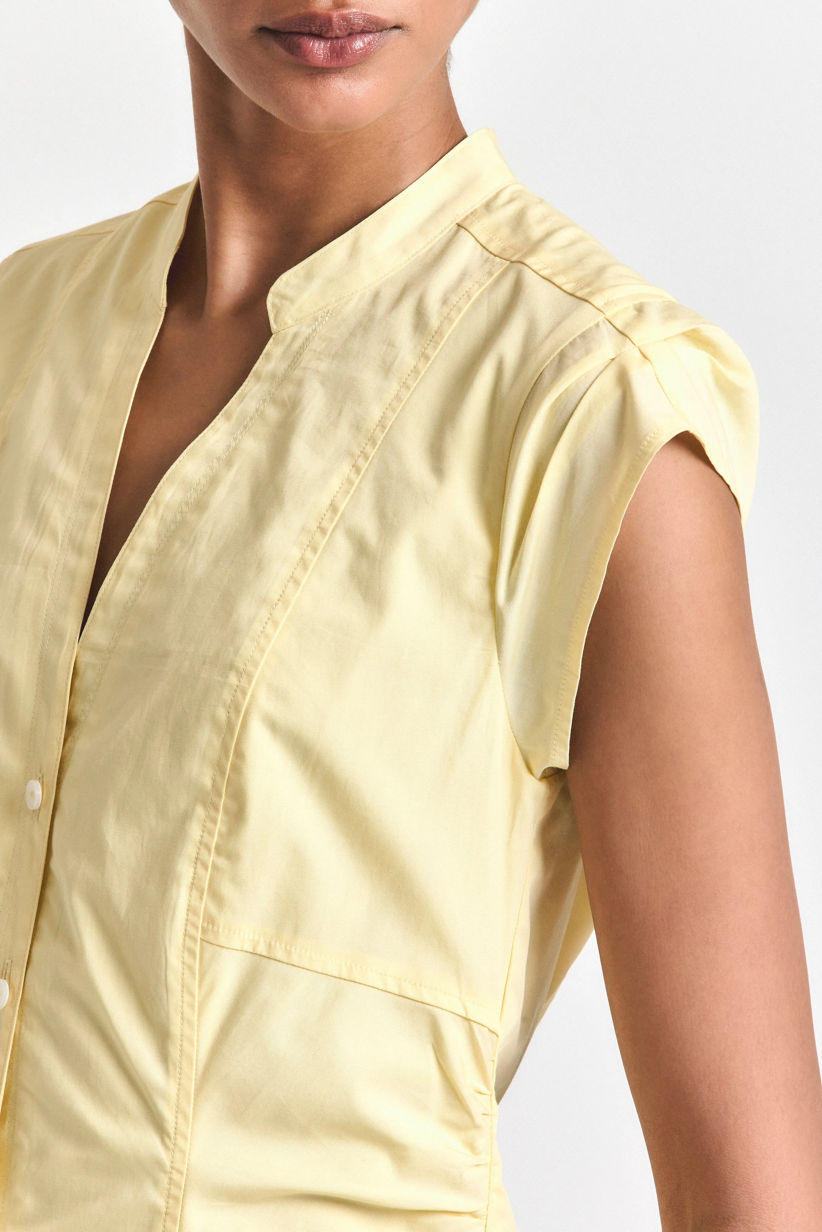 Elyse Cotton Poplin Button Front Dress - Buttercup sold by Derek Lam product image thumbnail 2