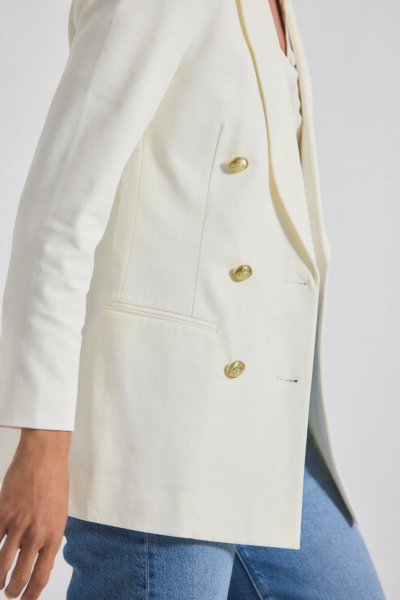 Walter Double Breasted Jacket - Soft White sold by Derek Lam product image thumbnail 2