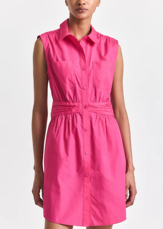 Cora Shirt Dress - Magenta sold by Derek Lam
