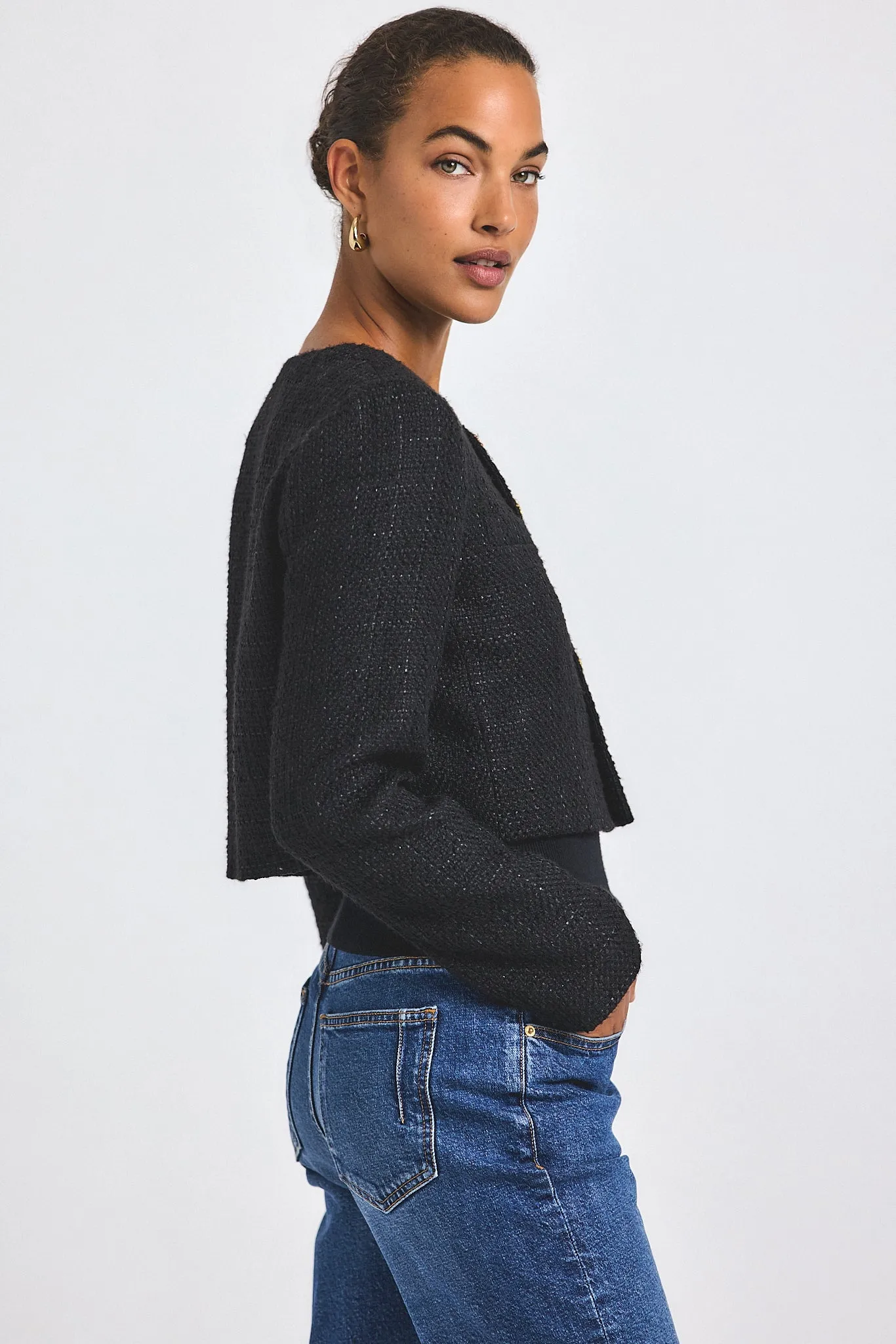 Juliette Tweed Jacket - Black sold by Derek Lam product image thumbnail 3