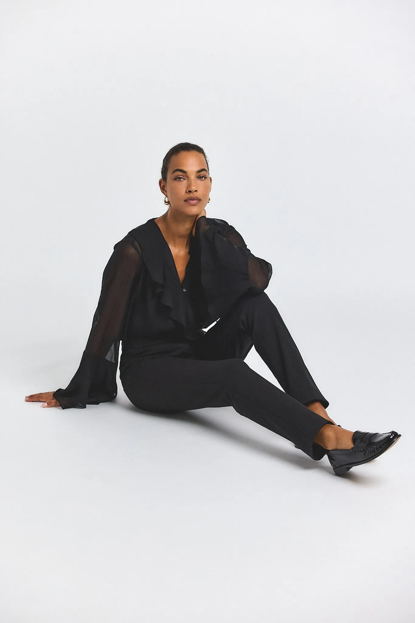 Crosby Slim Trouser - Black sold by Derek Lam product image thumbnail 3