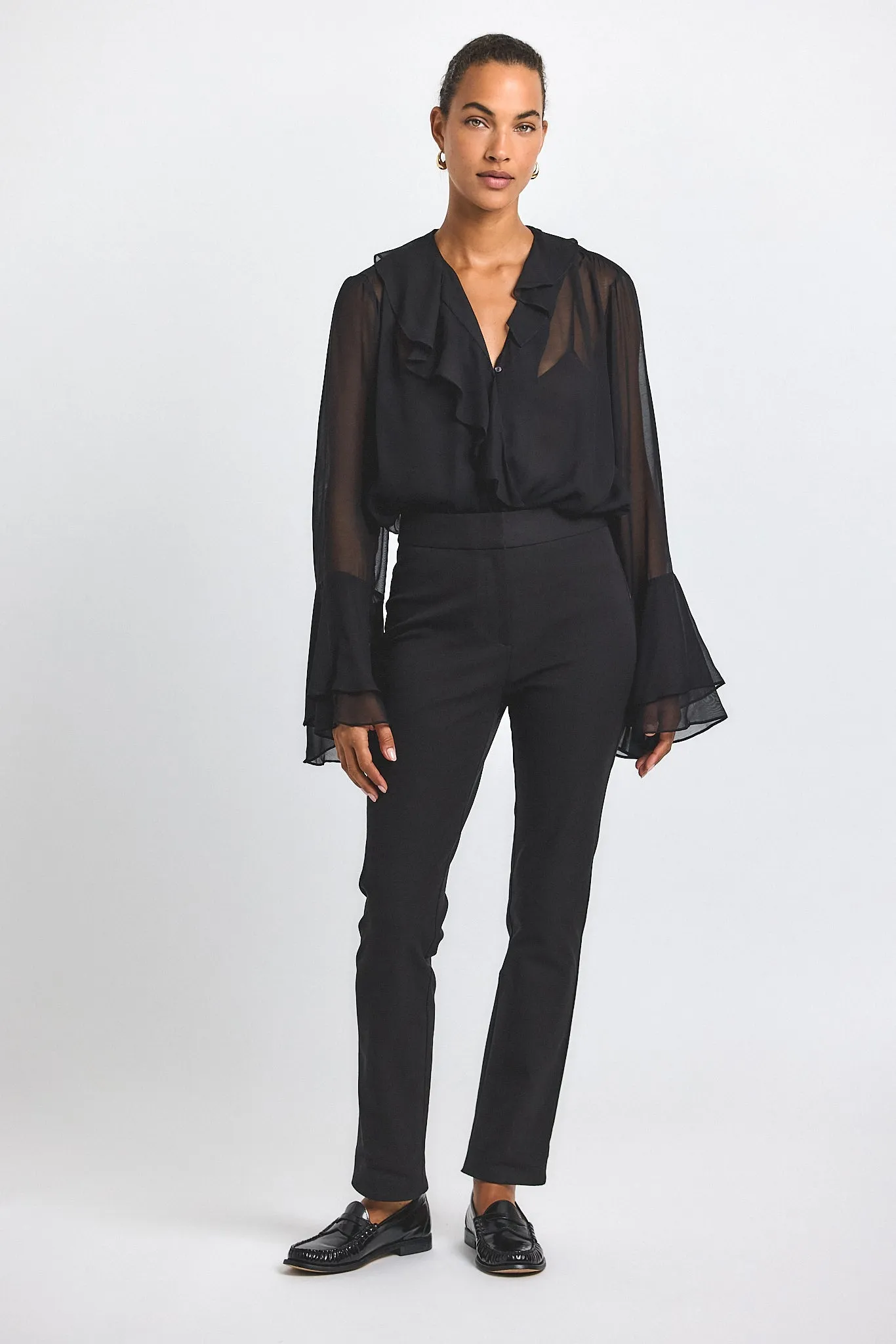 Crosby Slim Trouser - Black sold by Derek Lam