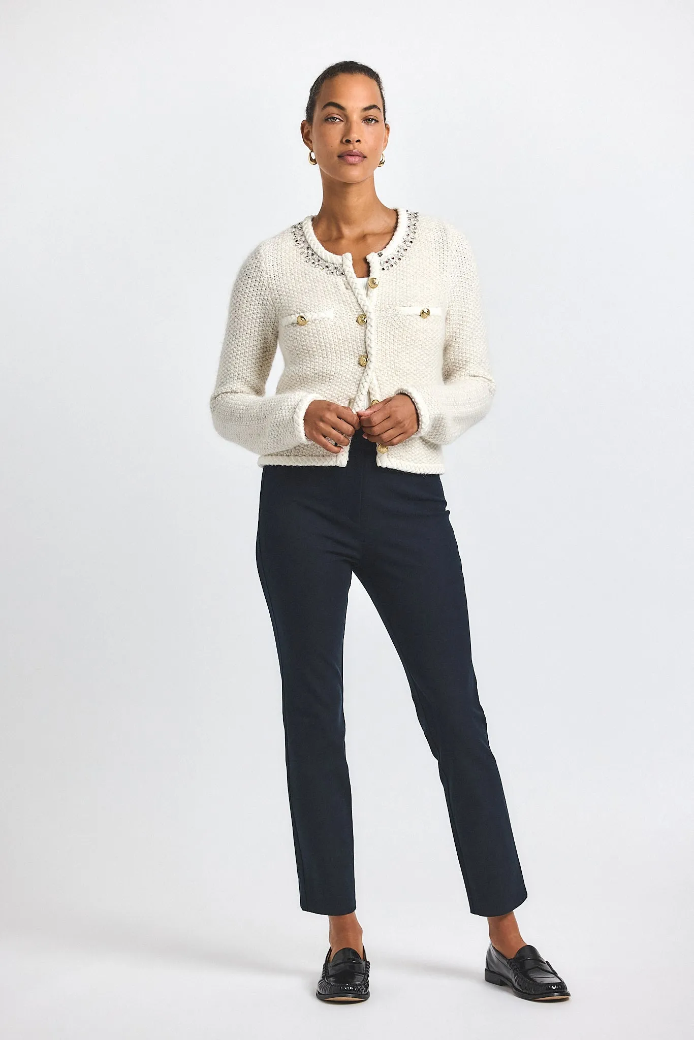 Crosby Slim Trouser - Midnight sold by Derek Lam