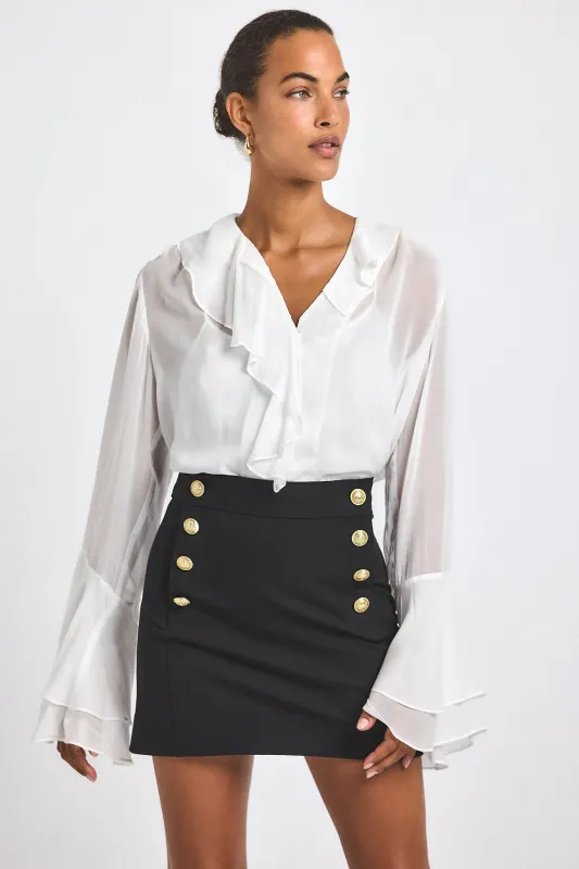 Reyna Mini Skirt - Black sold by Derek Lam